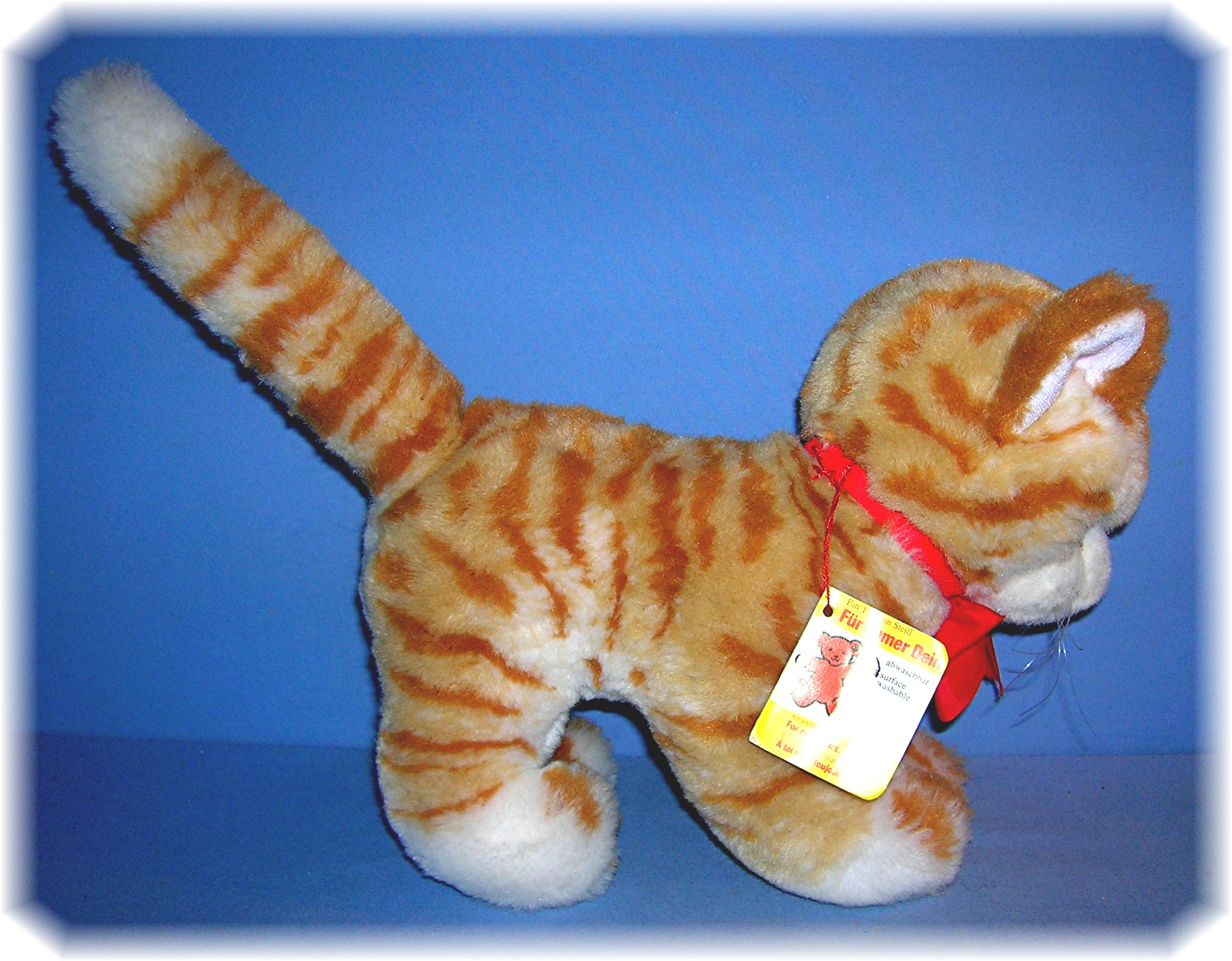 Orange and White STEIFF 'Lizzy' Cat Toy