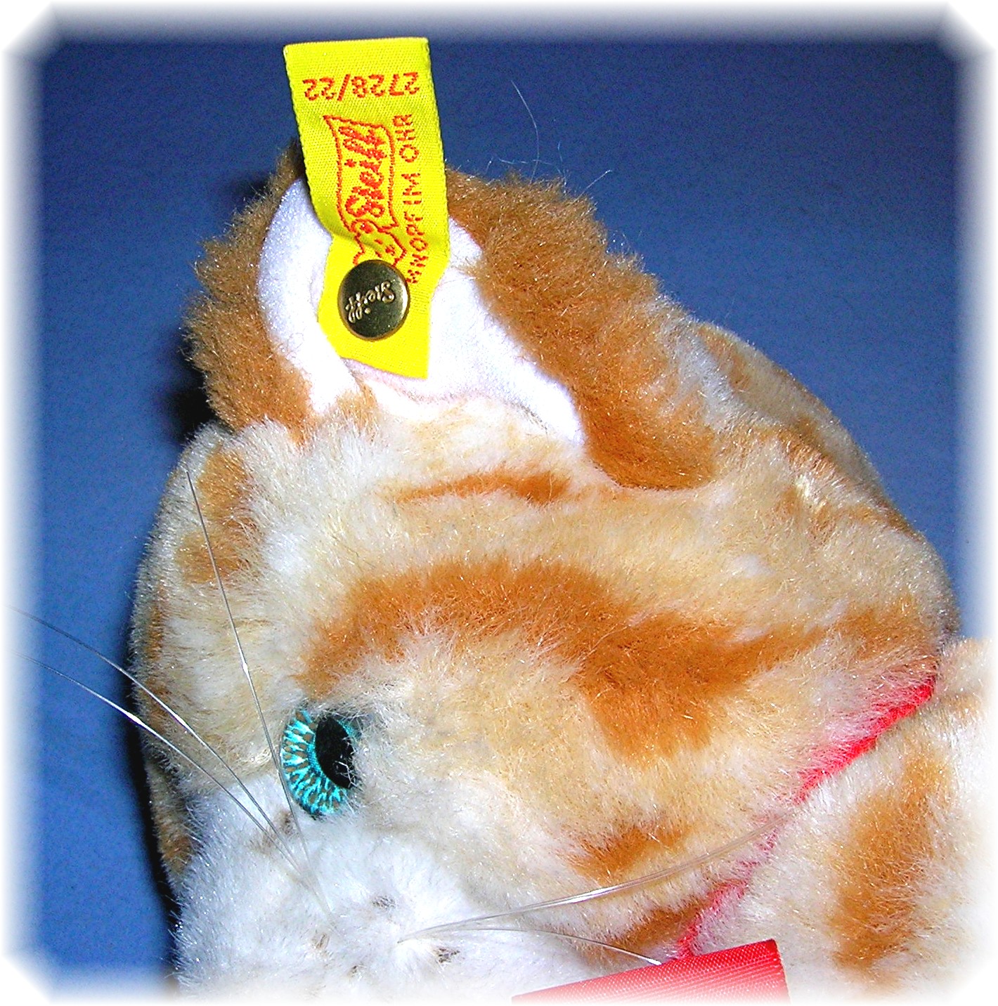 Orange and White STEIFF 'Lizzy' Cat Toy