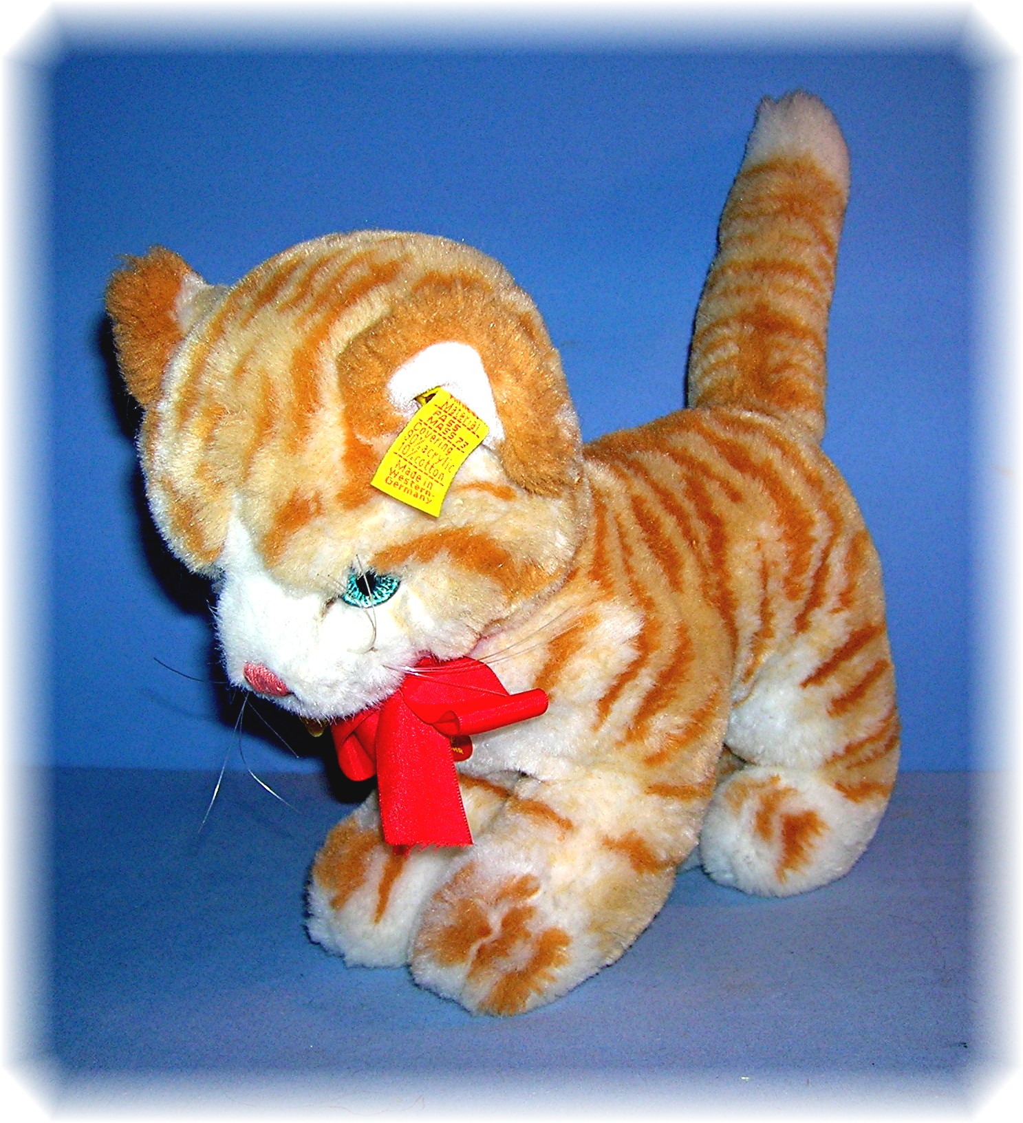 Orange and White STEIFF 'Lizzy' Cat Toy
