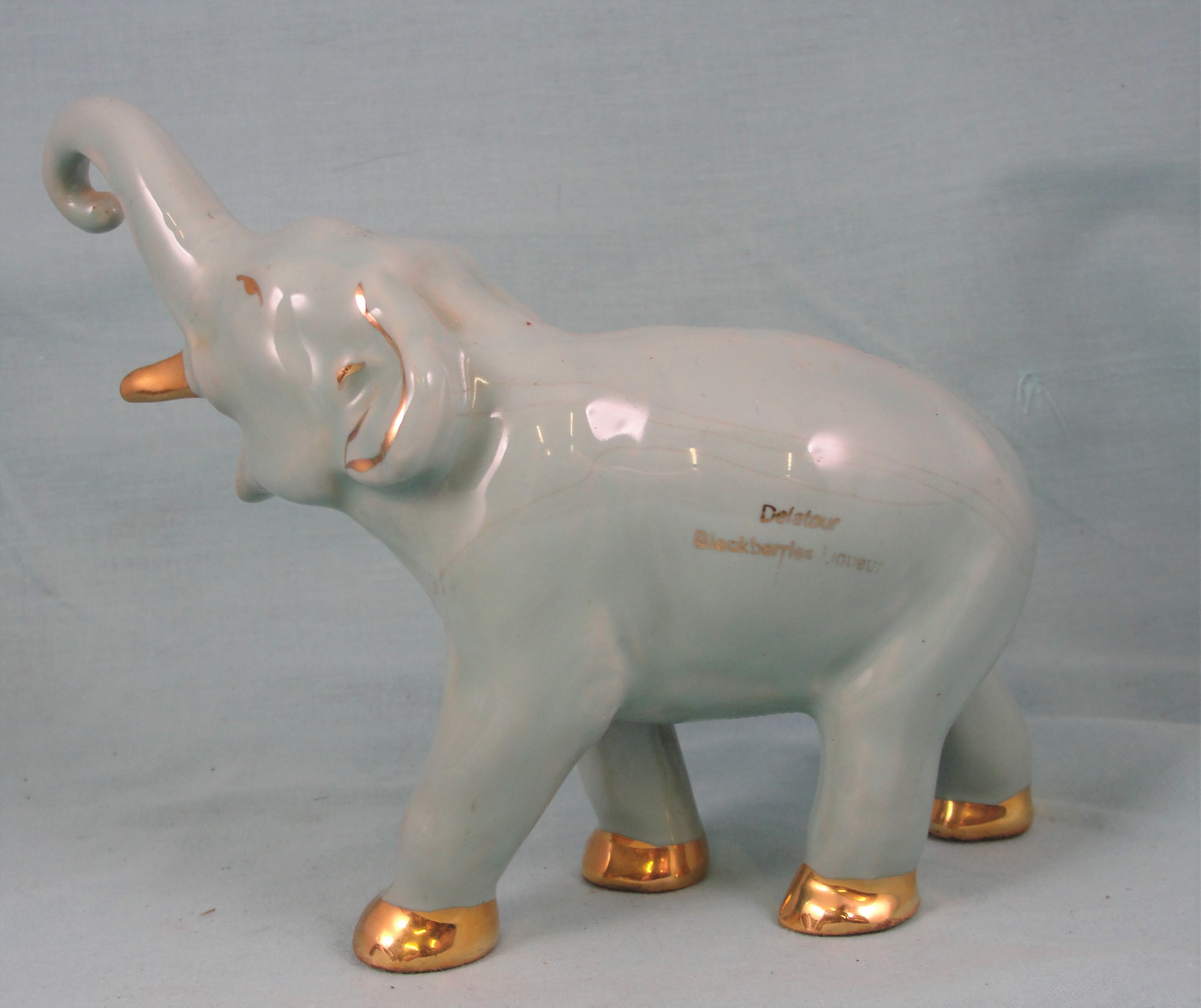 1930s/1940s Pottery Elephant Delatour Liqueur Bottle