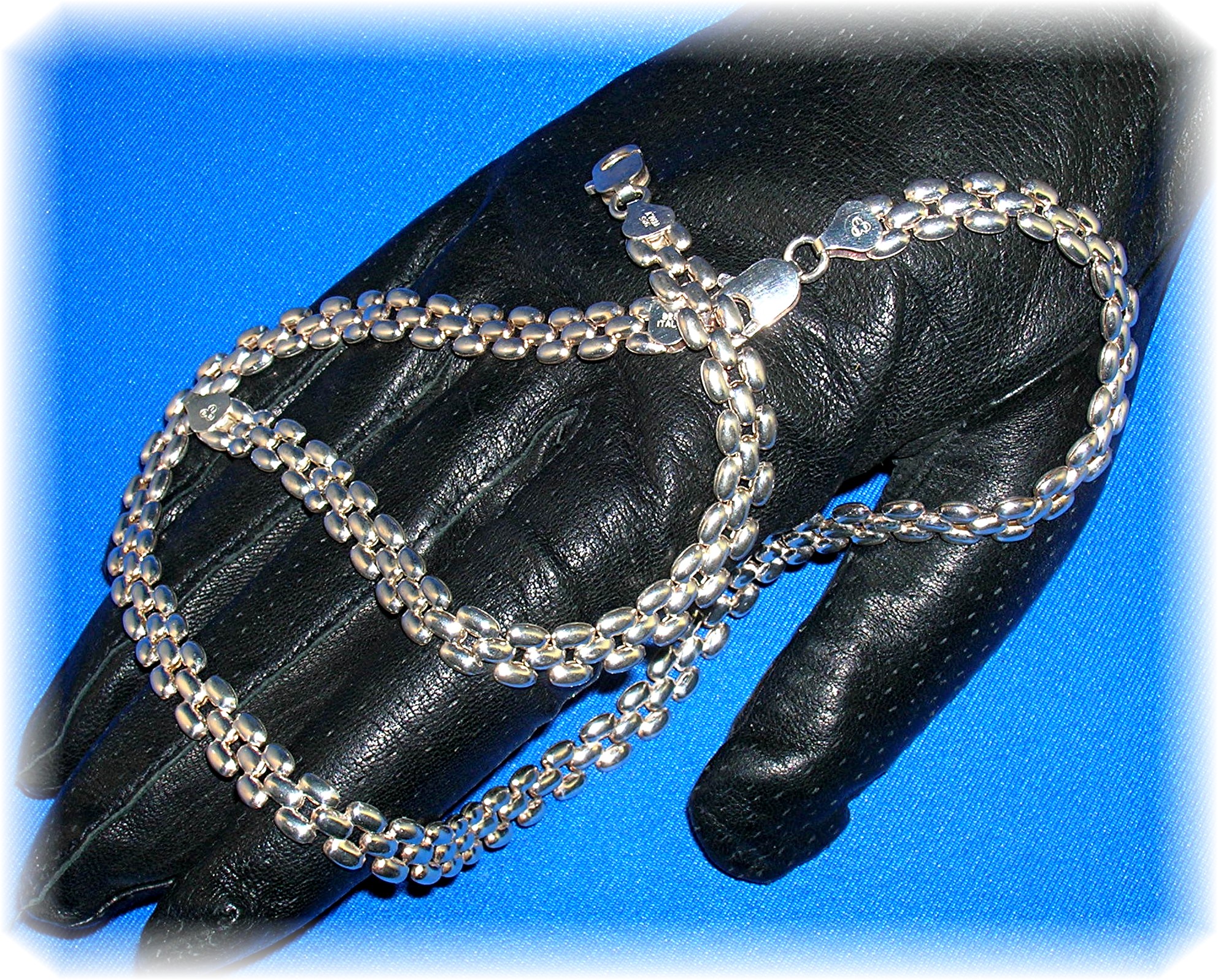 Necklace and Bracelet  Sterling Silver ITALY