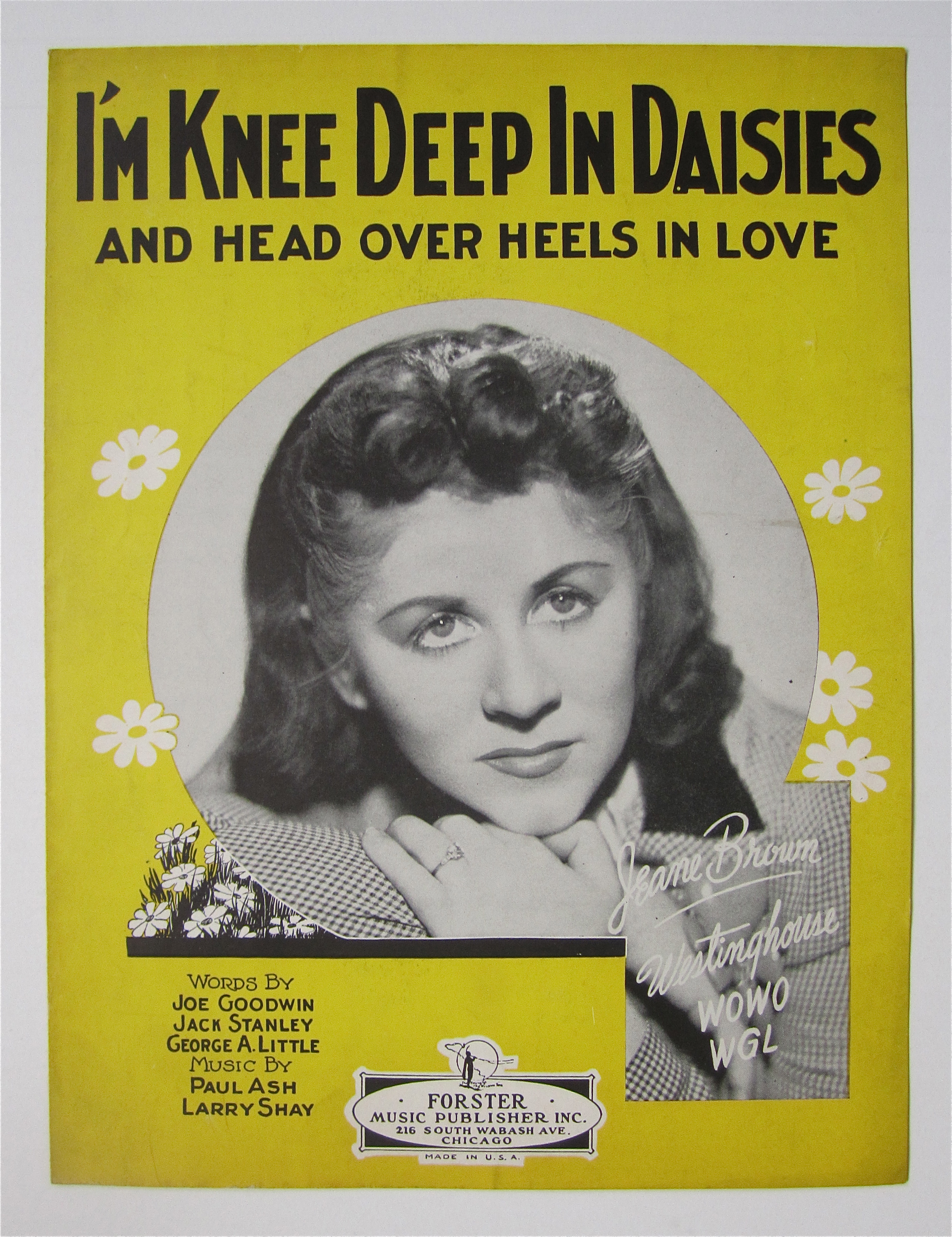 Sheet Music 1925 I'm Knee Deep IN Daisies