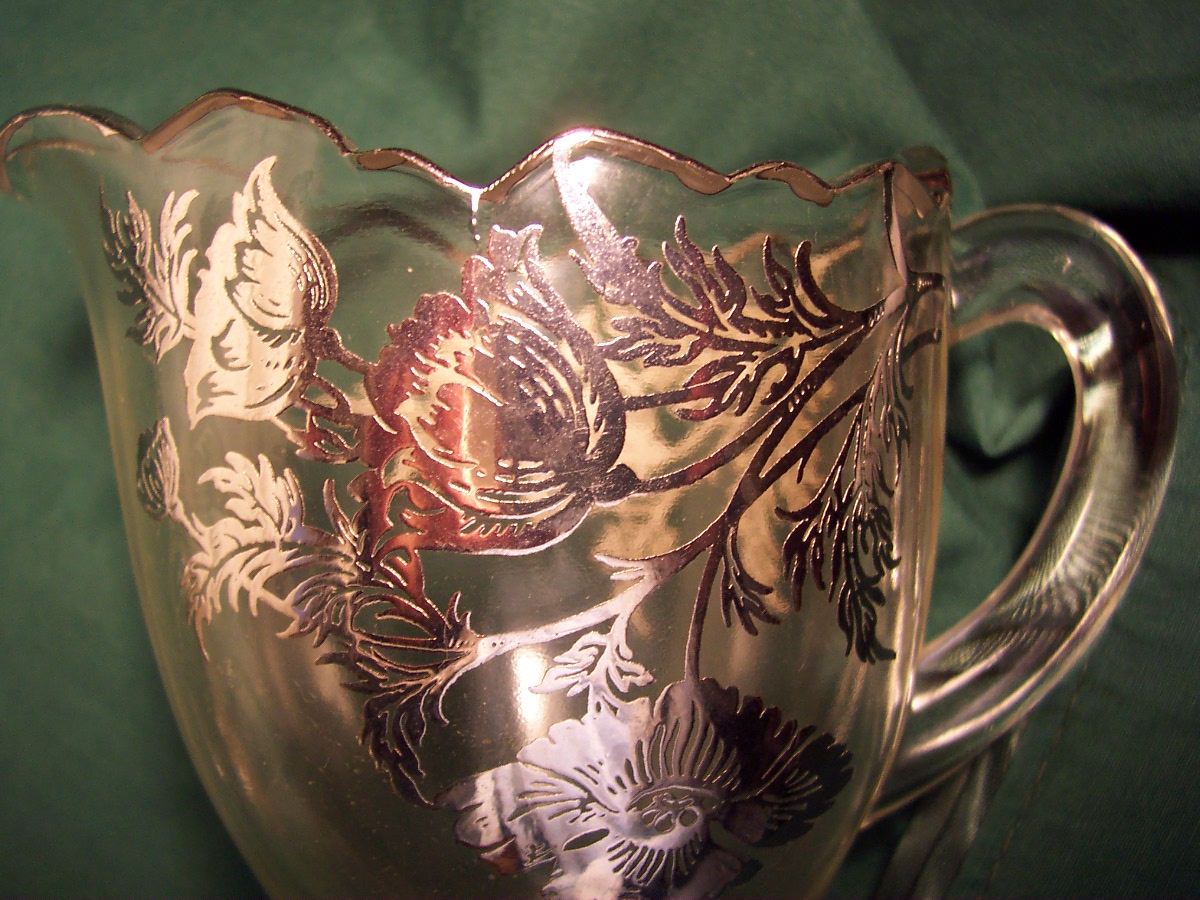 Flanders Sterling Overlay Creamer and Sugar