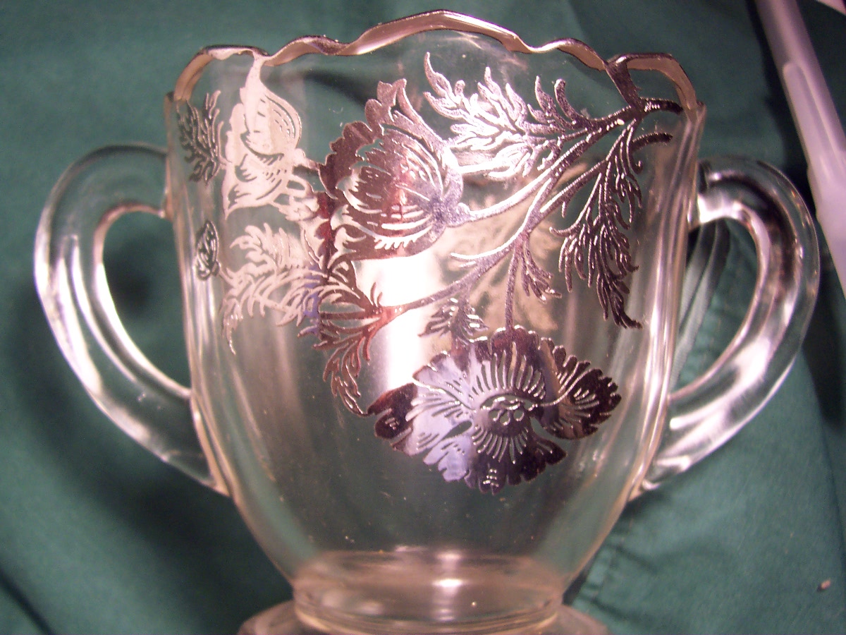 Flanders Sterling Overlay Creamer and Sugar