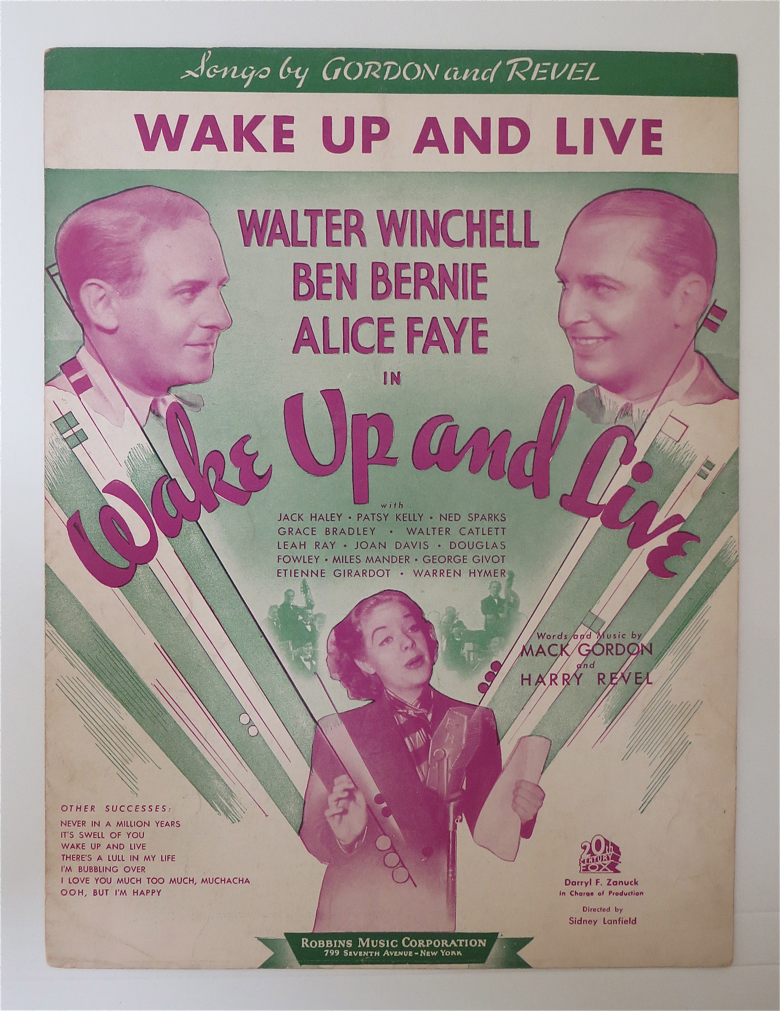 Sheet Music For 1937 Wake Up And Live