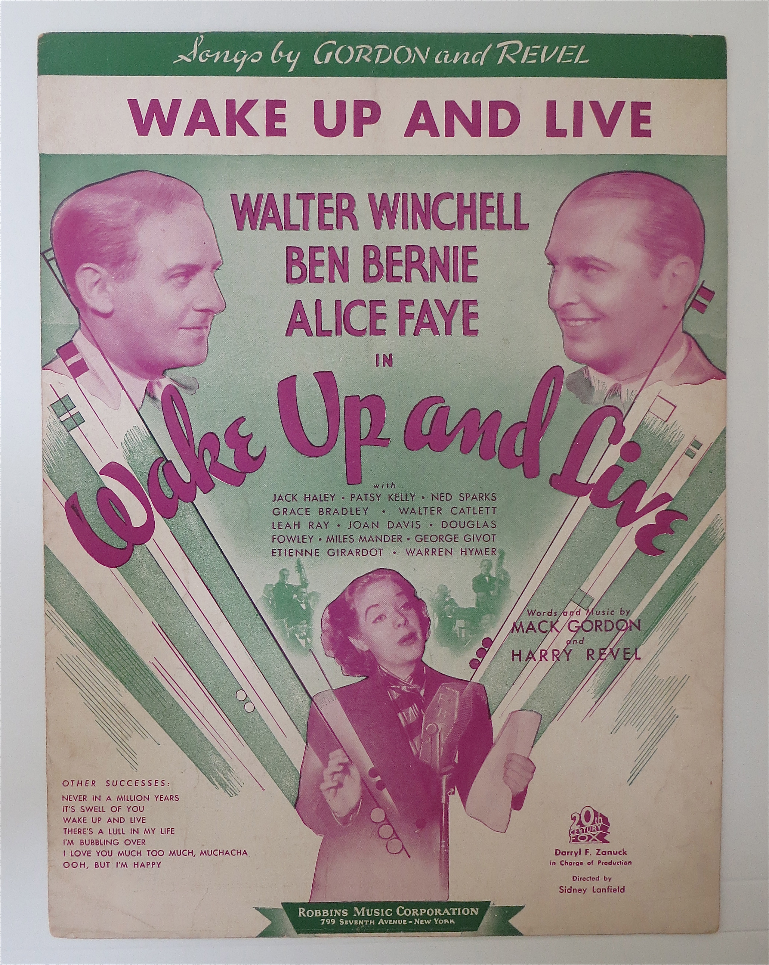 Sheet Music For 1937 Wake Up And Live