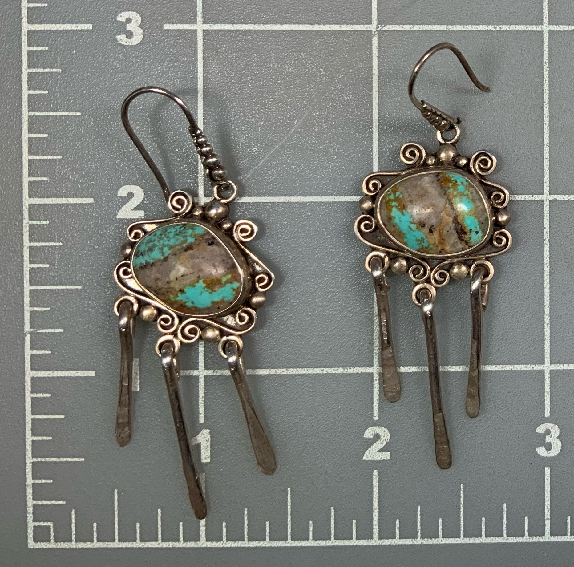 Boulder Turquoise Sterling Silver Hook Earrings