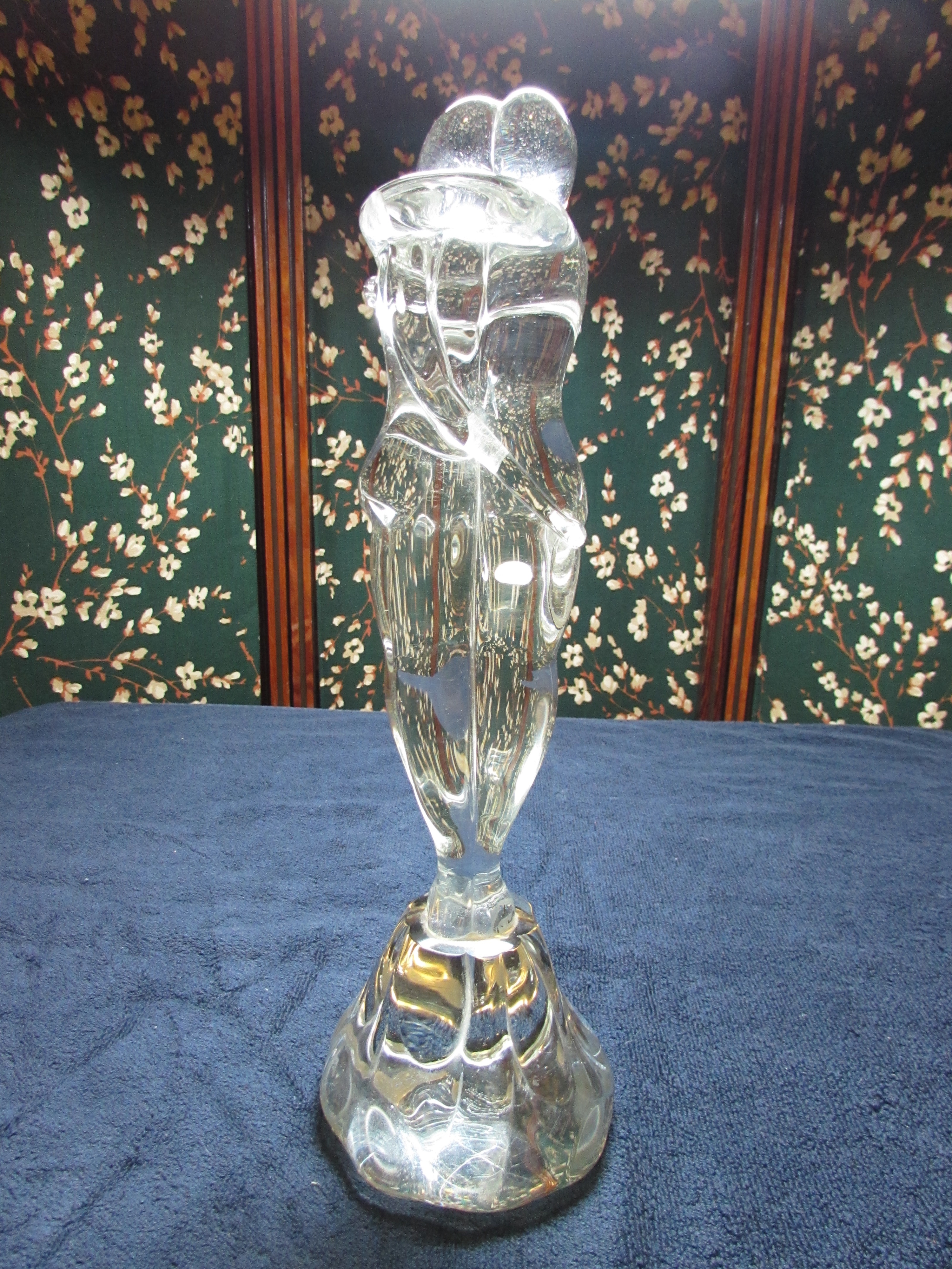 Murano Glass Embracing Lovers Sculpture