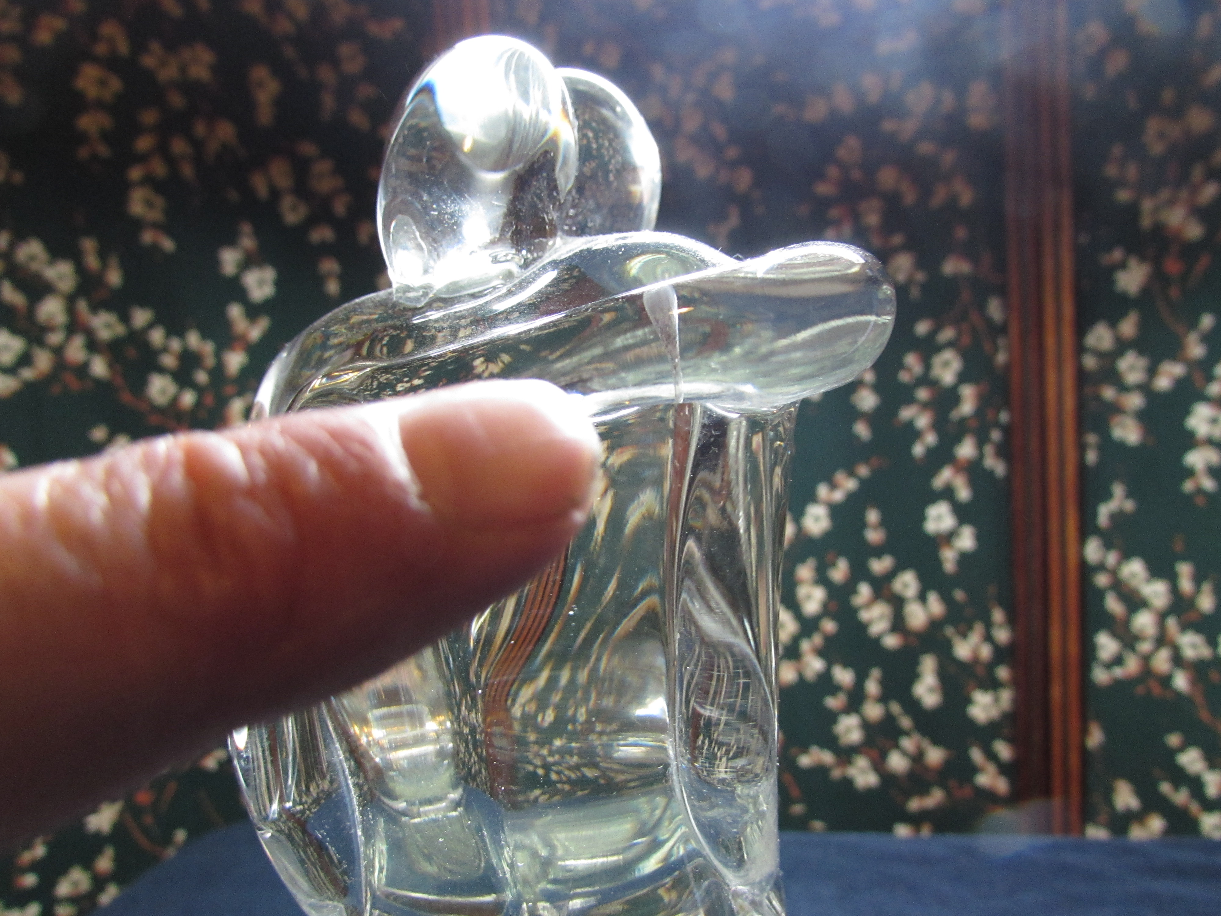 Murano Glass Embracing Lovers Sculpture