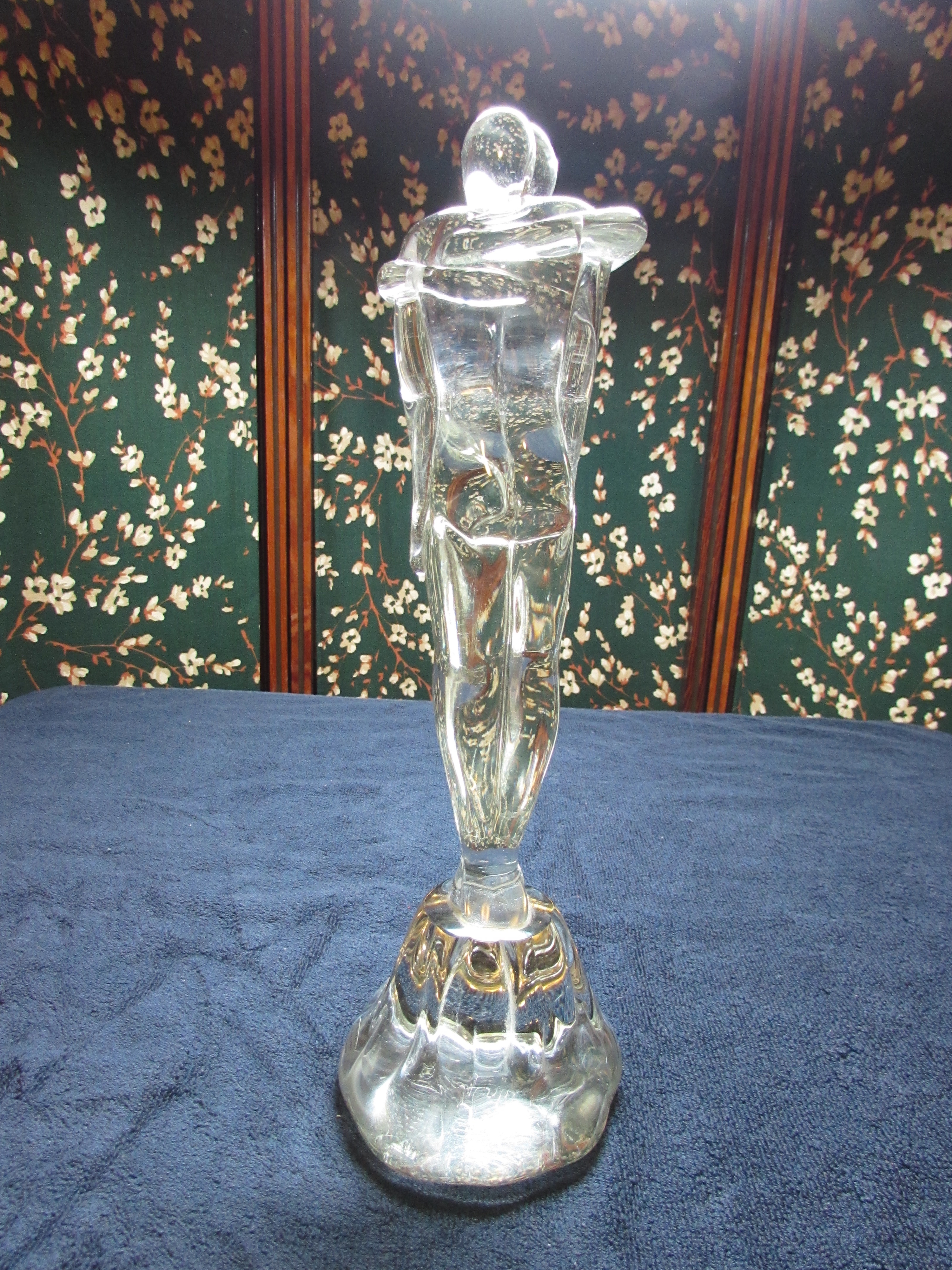 Murano Glass Embracing Lovers Sculpture