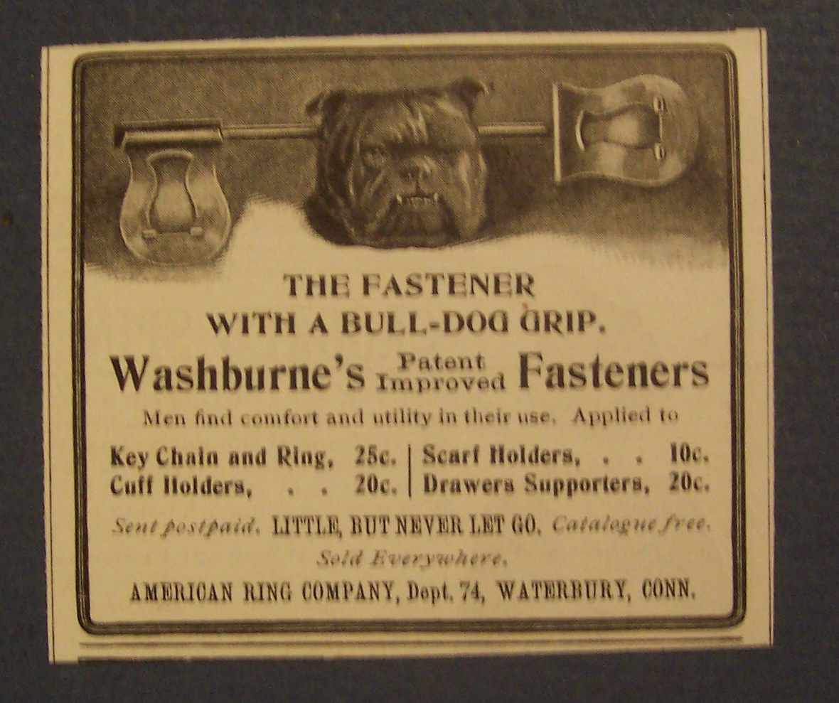 1904  Washburne's  Fasteners