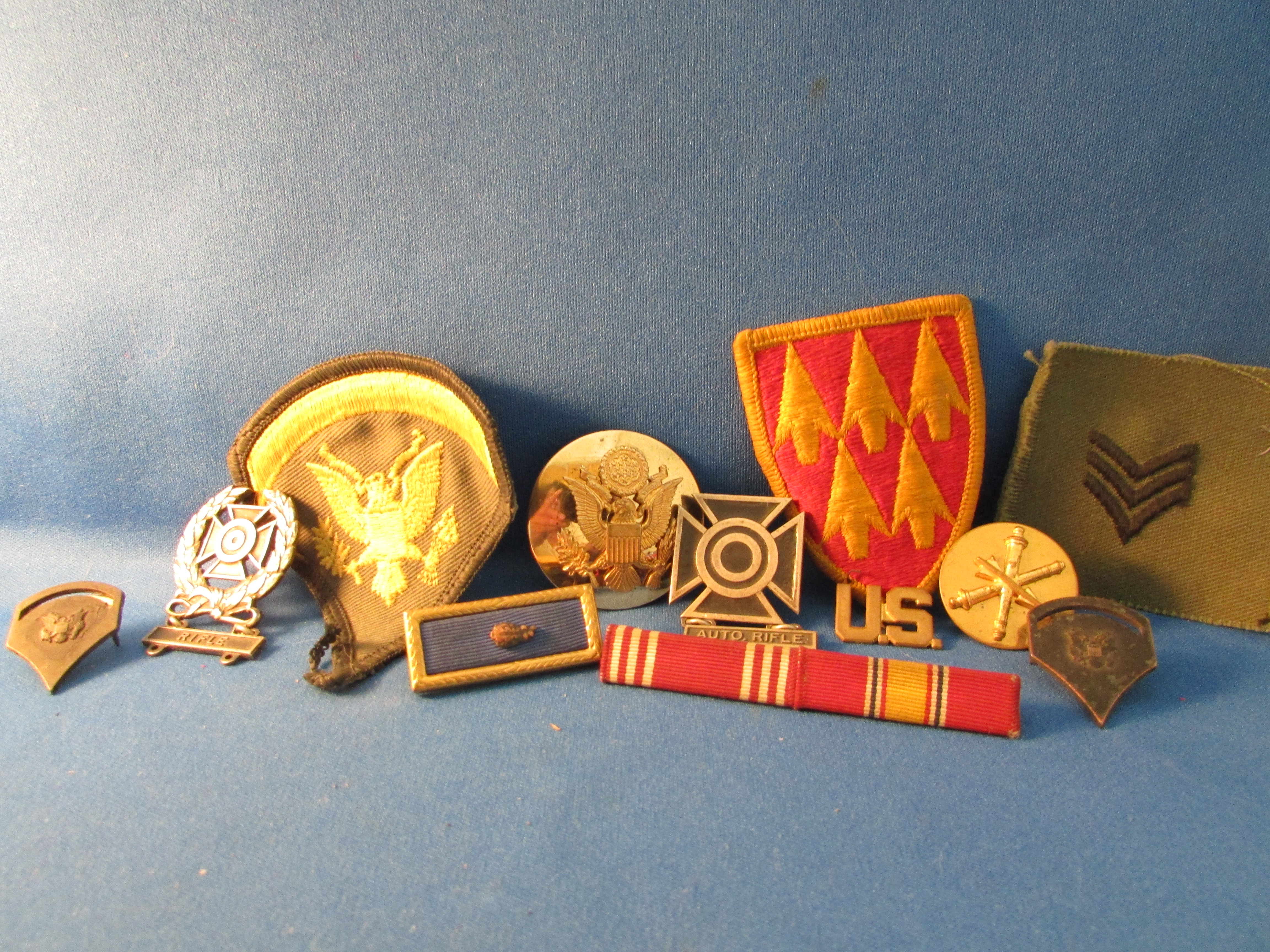 Military Group of Buttons and Pins