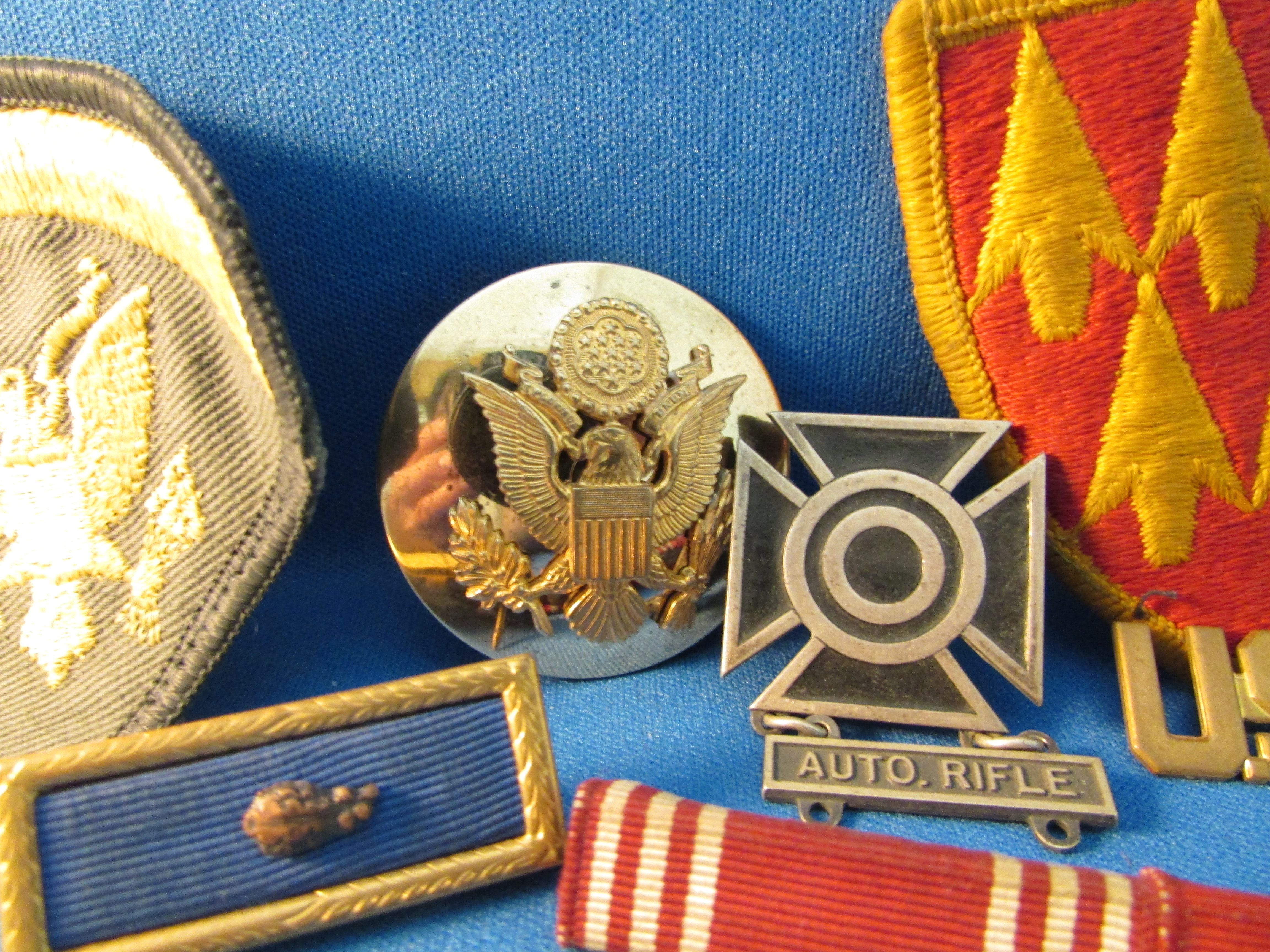 Military Group of Buttons and Pins