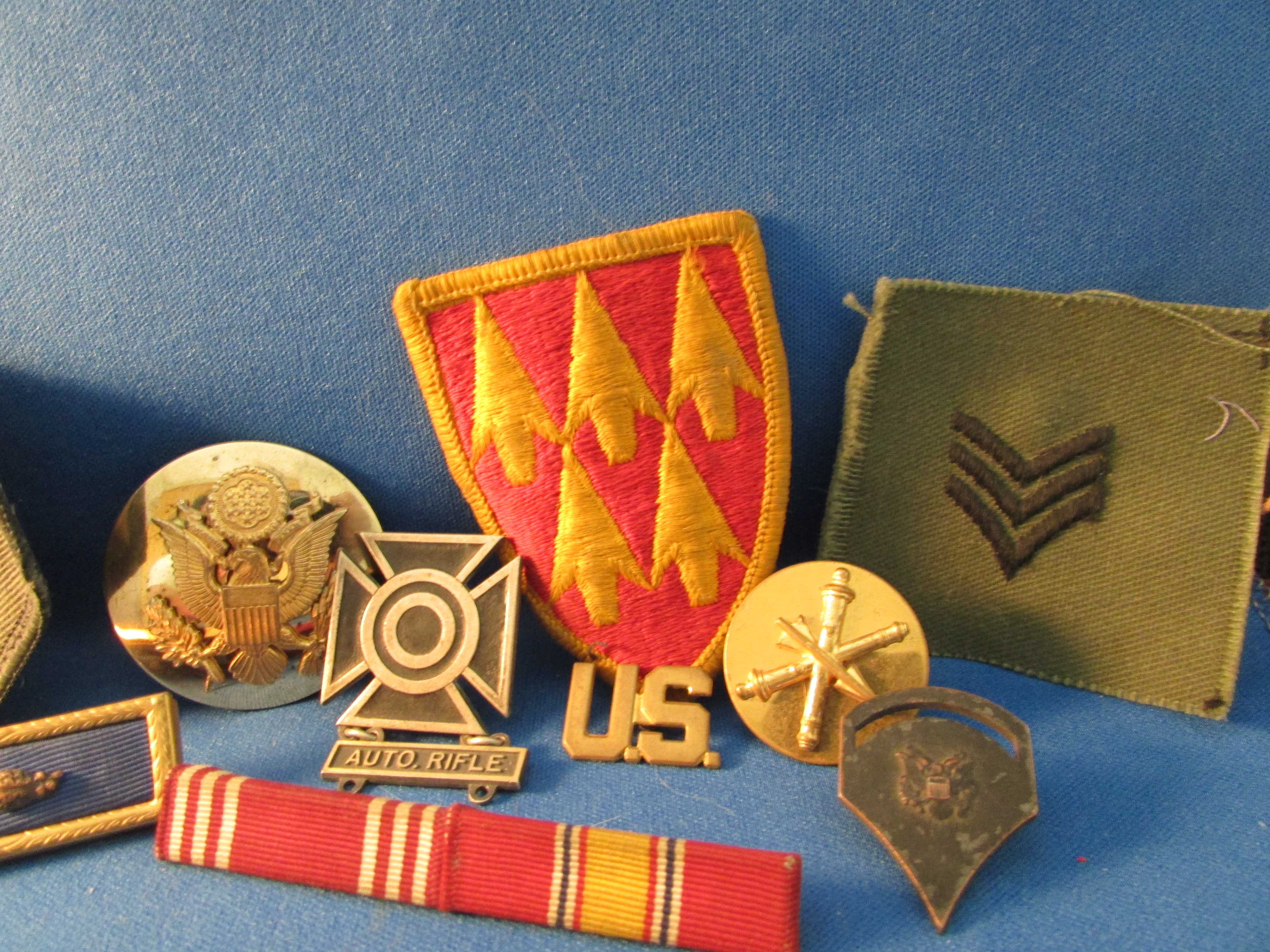 Military Group of Buttons and Pins