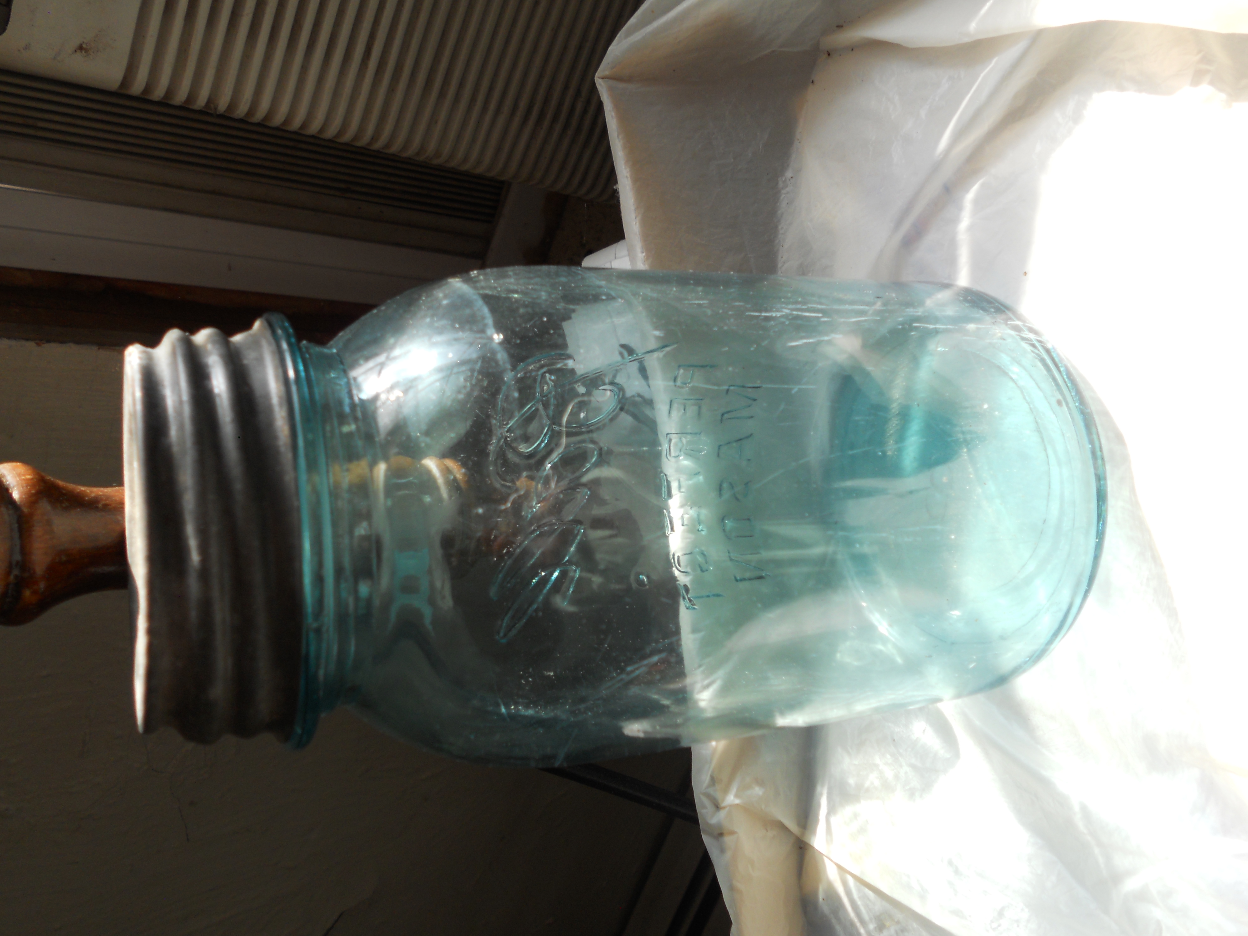 Blue Glass Ball Mason Jar quart