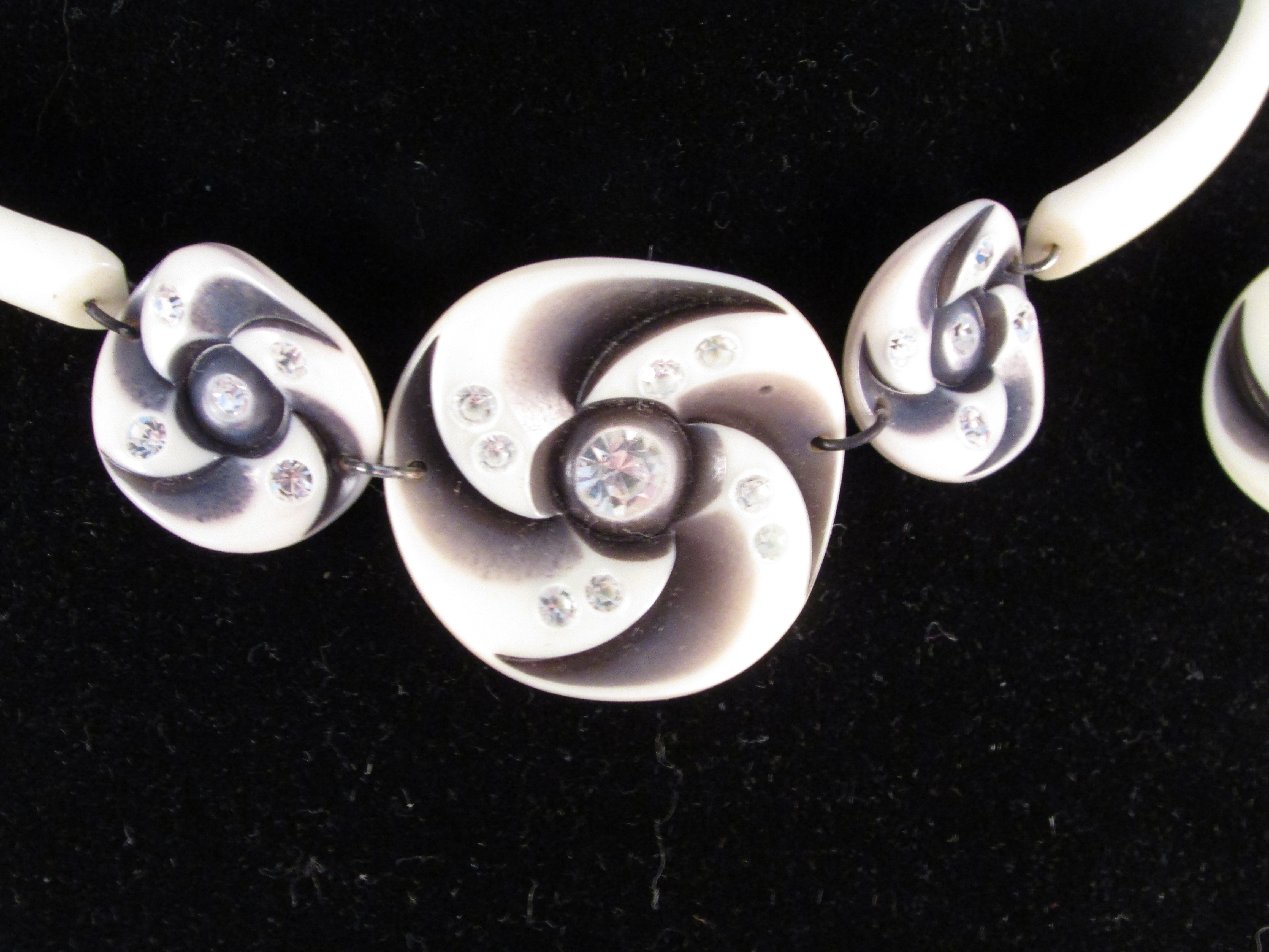 Celluloid Necklace and Earrings