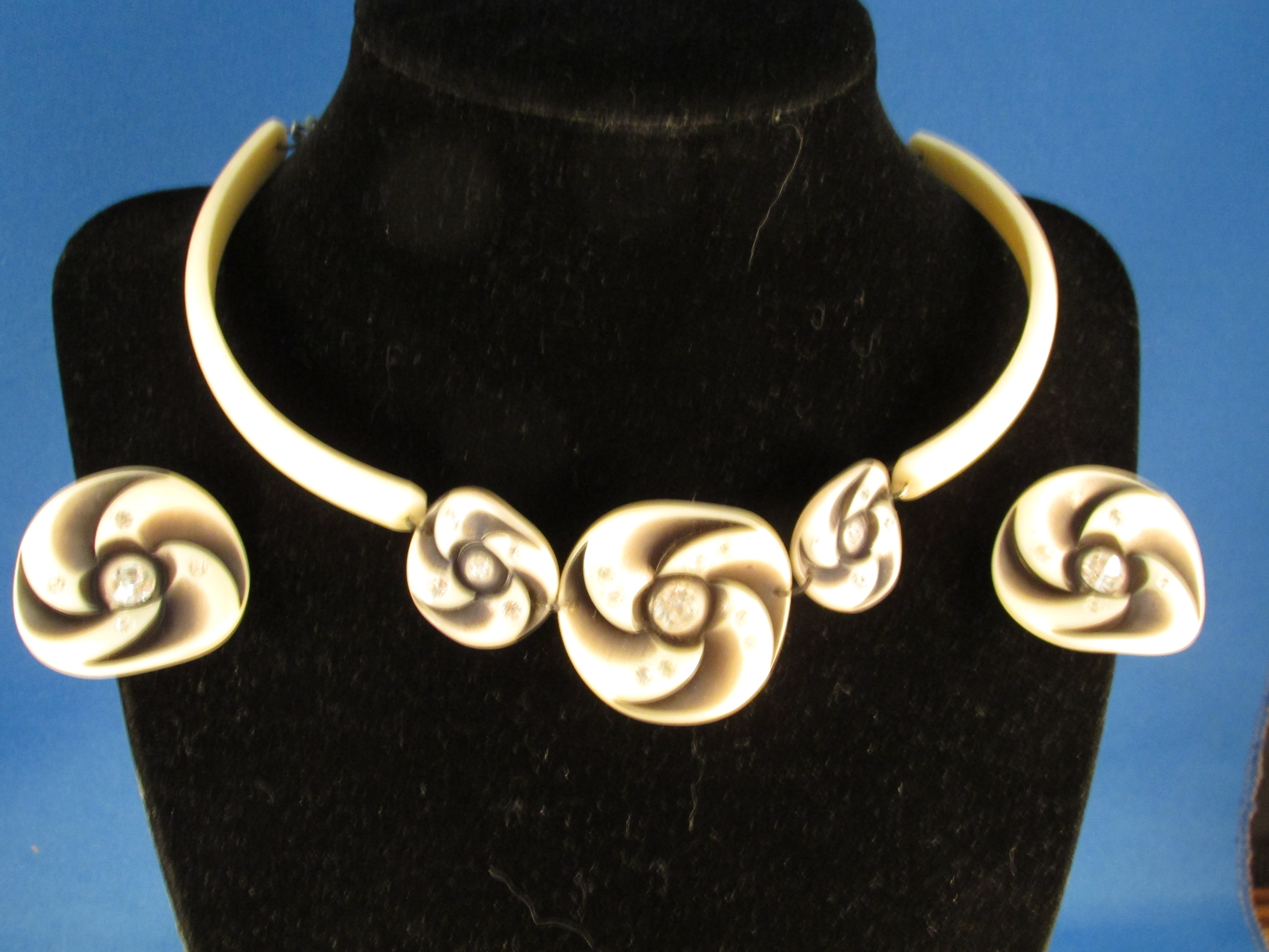 Celluloid Necklace and Earrings