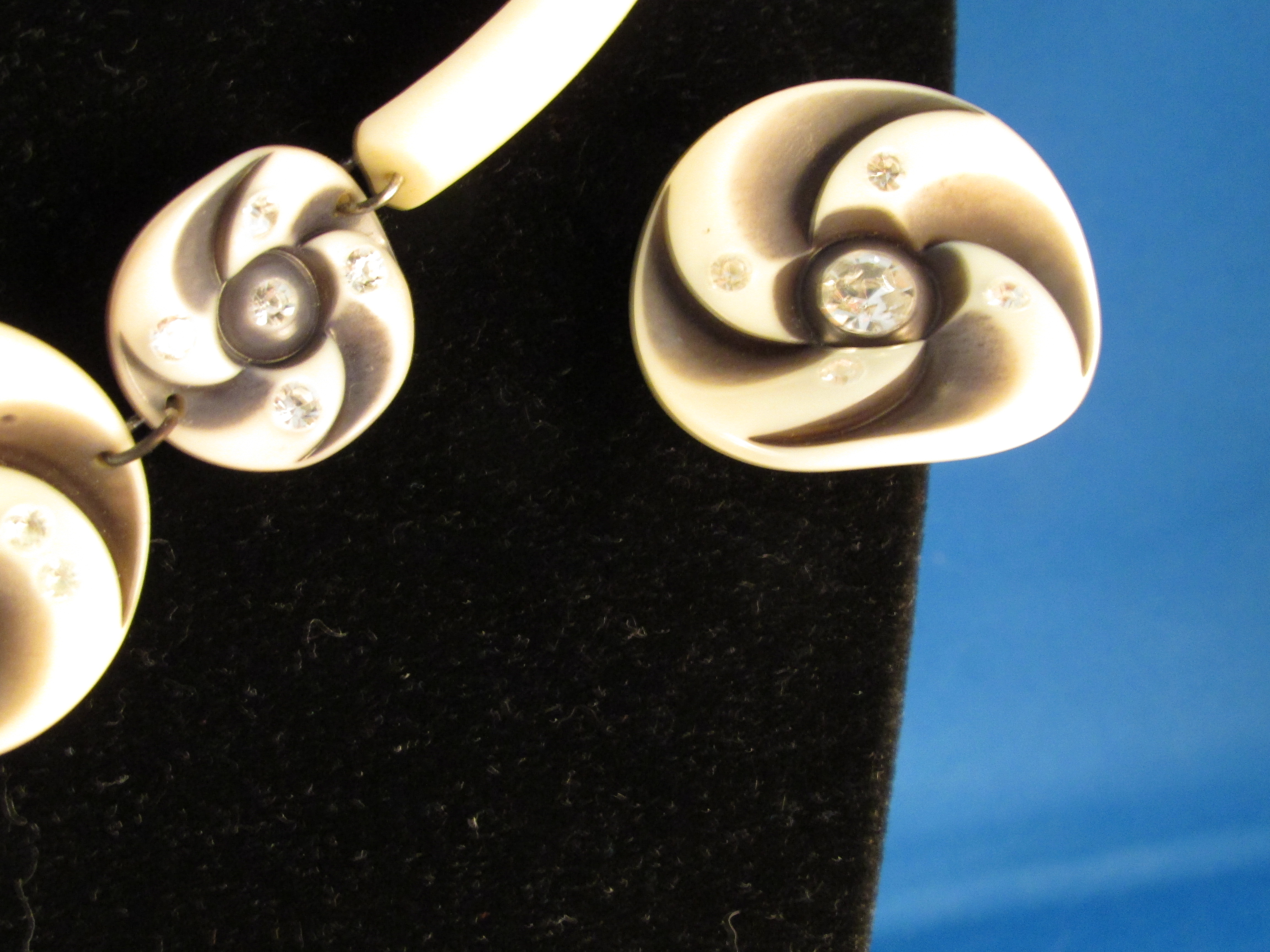 Celluloid Necklace and Earrings
