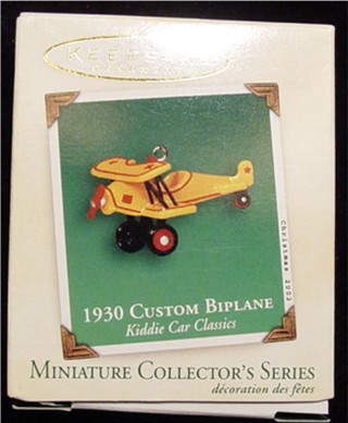 1930 Custom Biplane Mini Hallmark Ornament