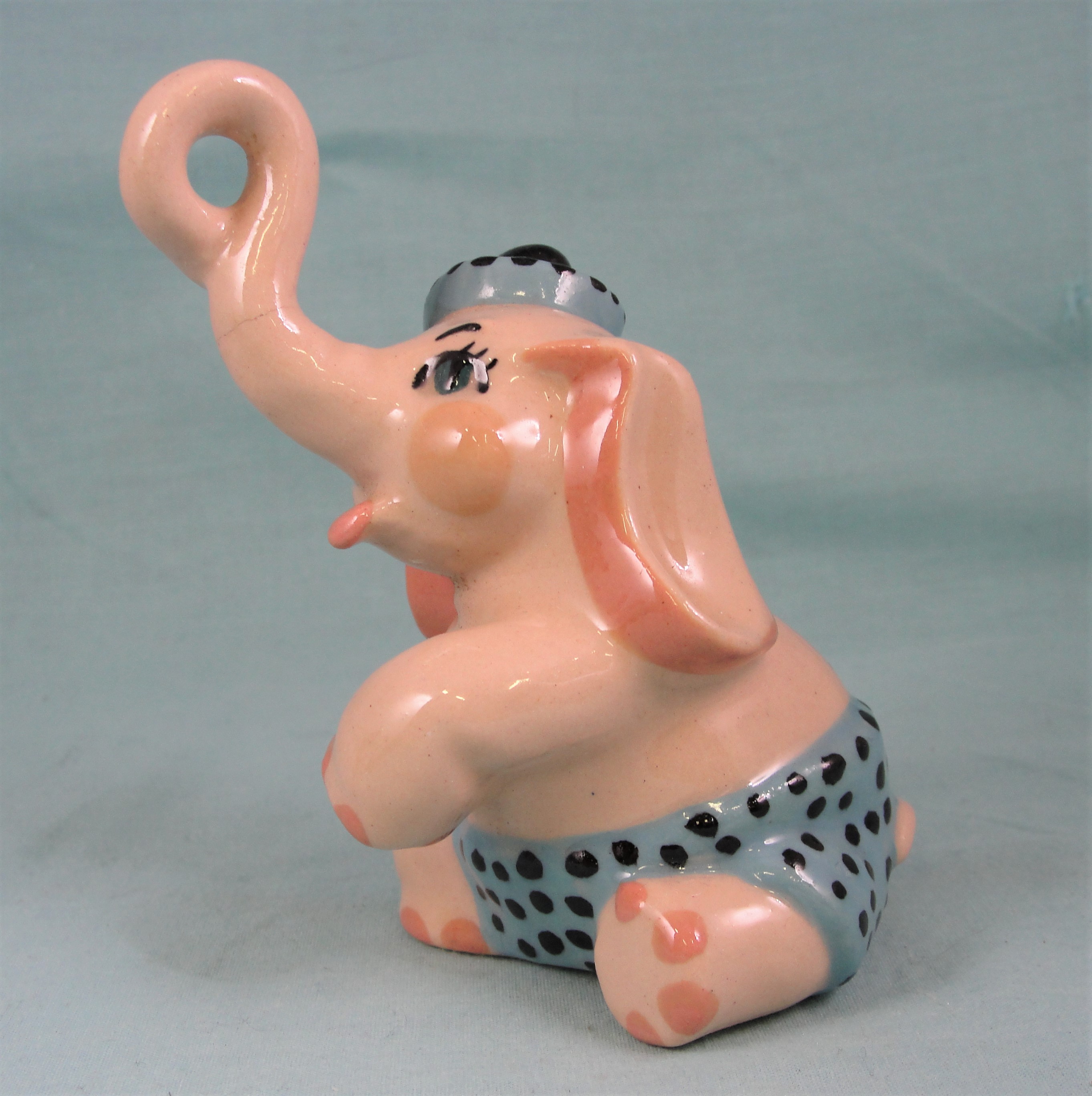 Ceramic Arts Studio Sitting Circus Elephant