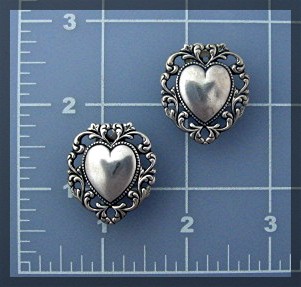 FOREE Hearts Sterling Silver Clip Earrings