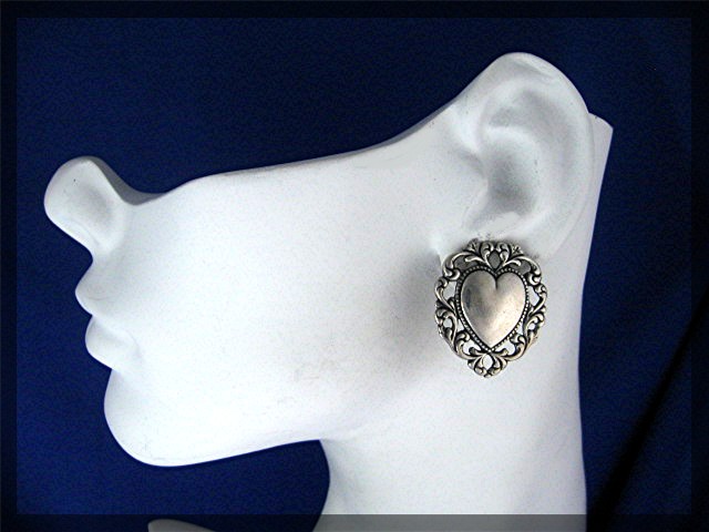 FOREE Hearts Sterling Silver Clip Earrings