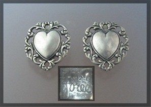 FOREE Hearts Sterling Silver Clip Earrings