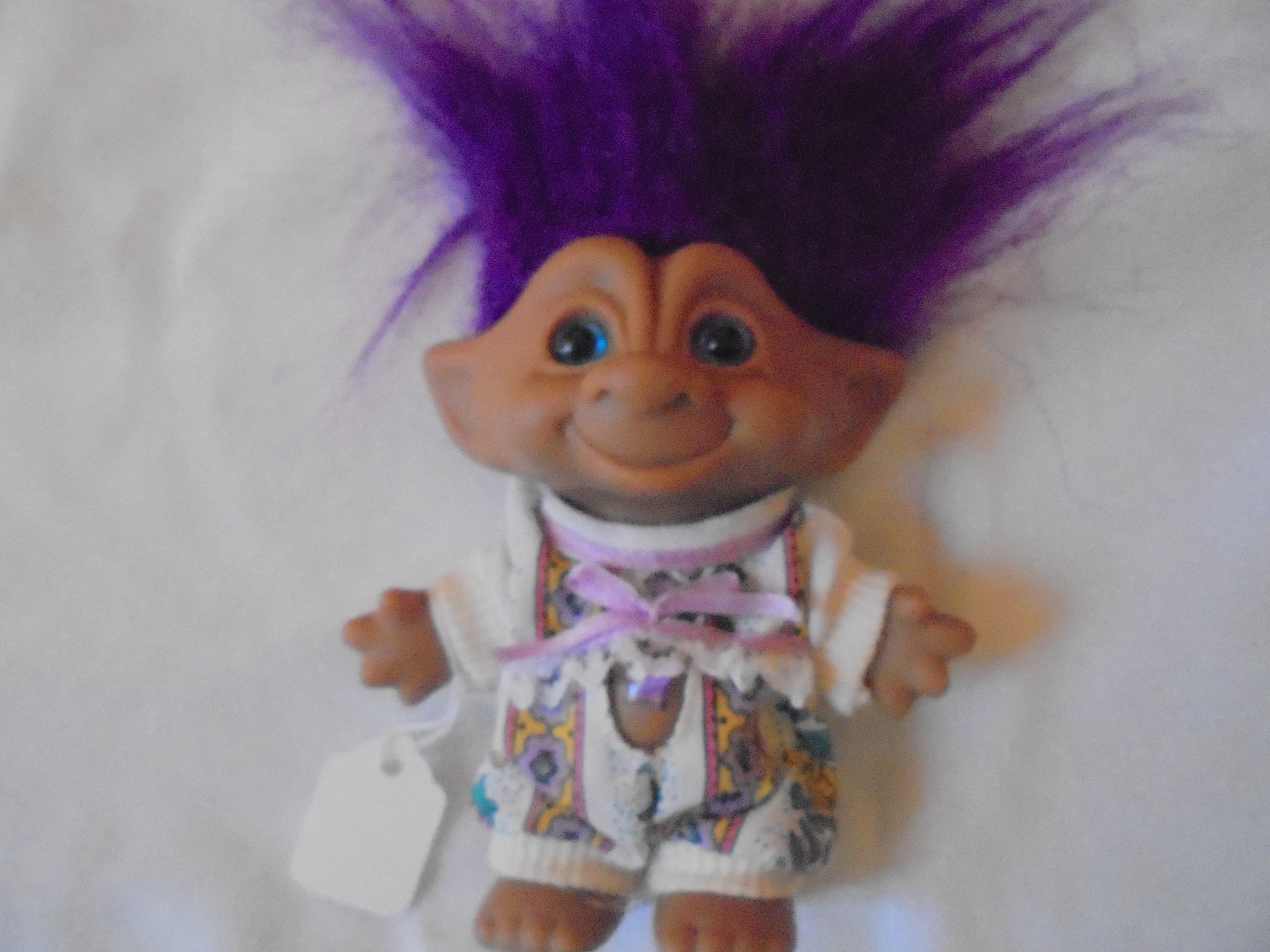 Ace Novelty Troll Jeweled Belly Purple Hair
