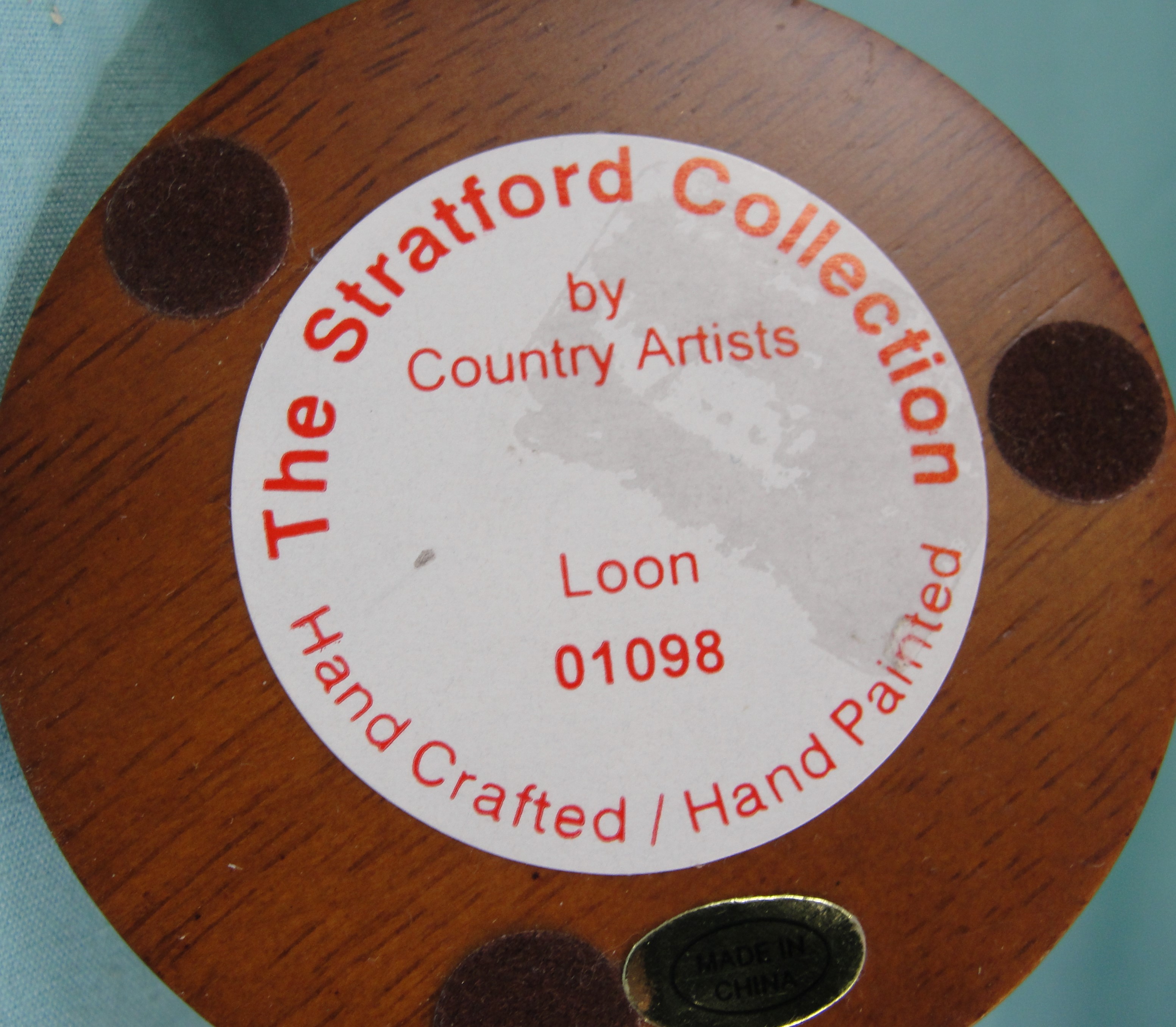 Country Artists Stratford Collection Resin Loon w/Baby