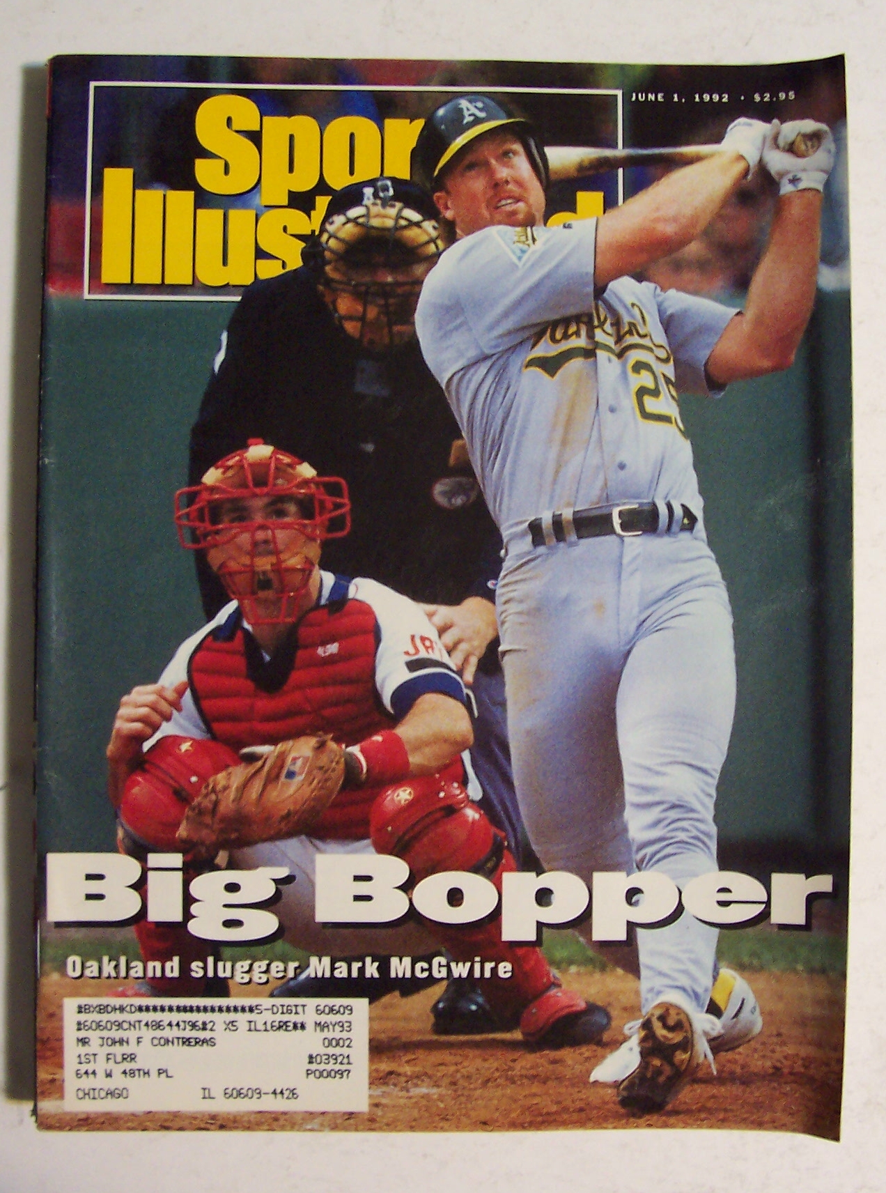 Sports Illustrated Magazine-June 1, 1992-Mark McGwire