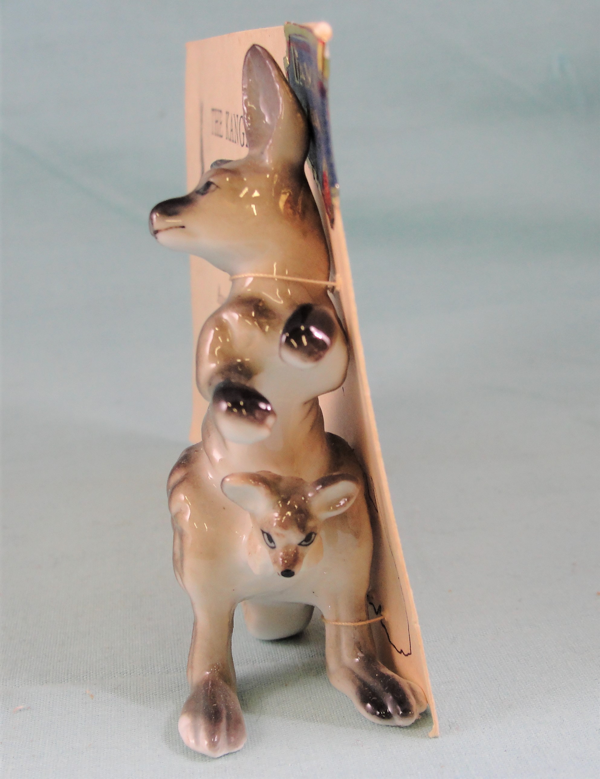 Bone China Miniature Kangaroo on Card