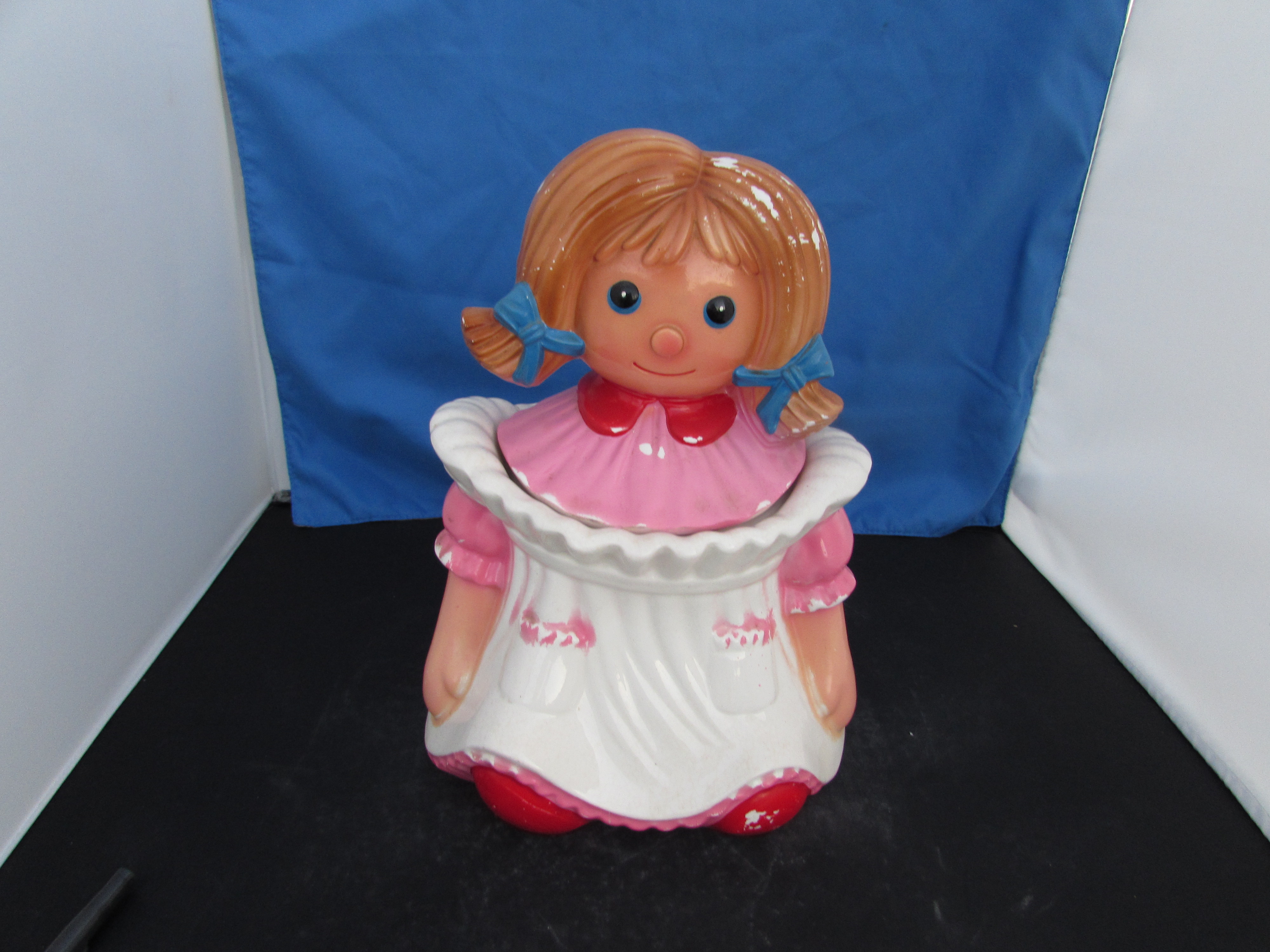Pretty Ann Metlox Cookie Jar some call her Raggedy Ann