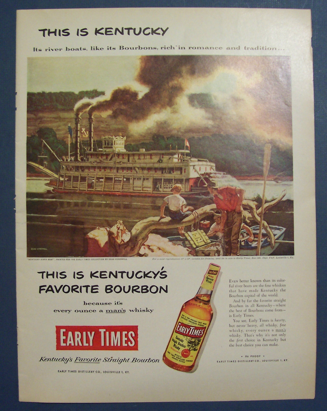 1953 Early Times Whiskey By Dean Cornwell