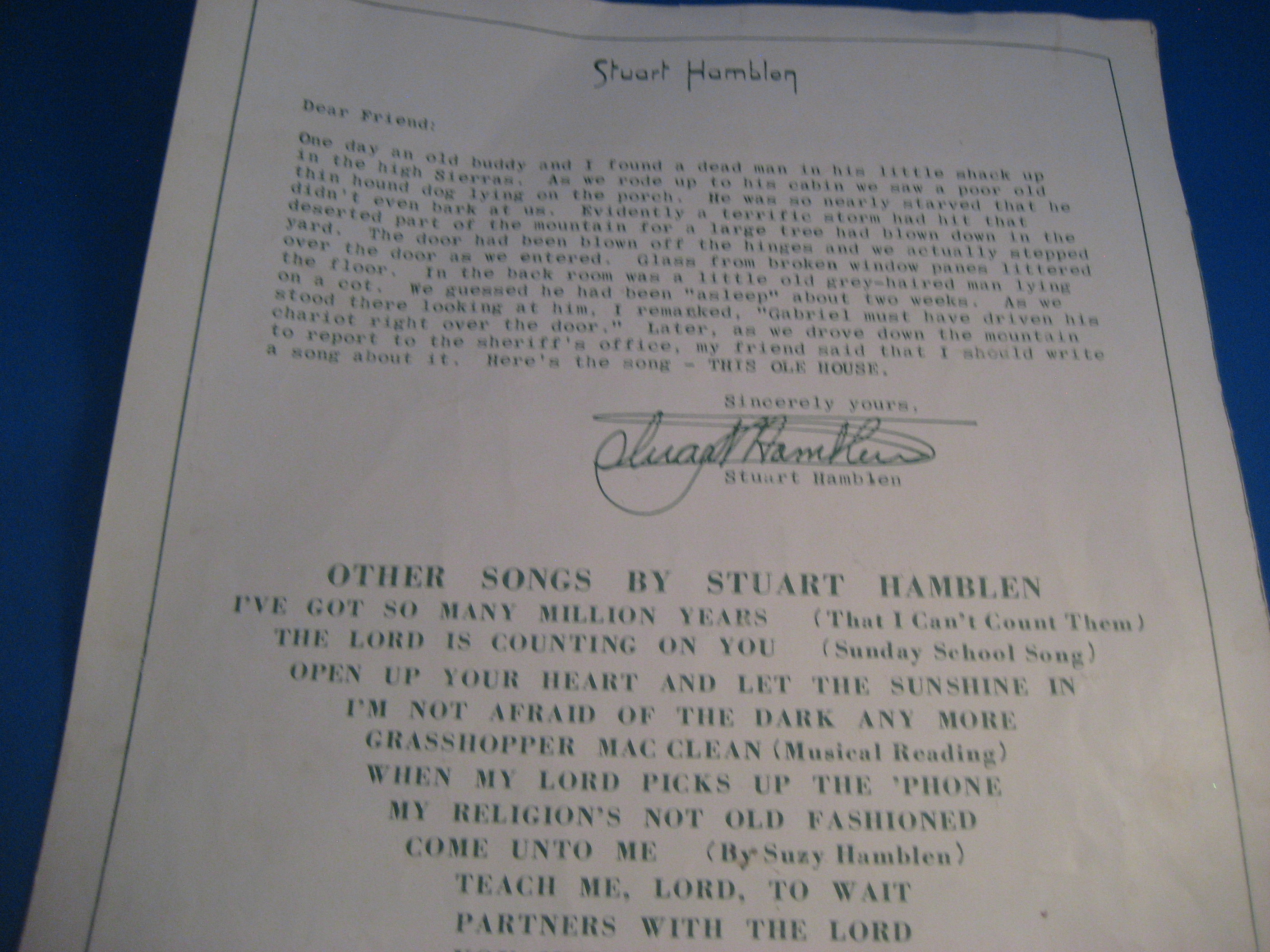 The Ole House Sheet Music