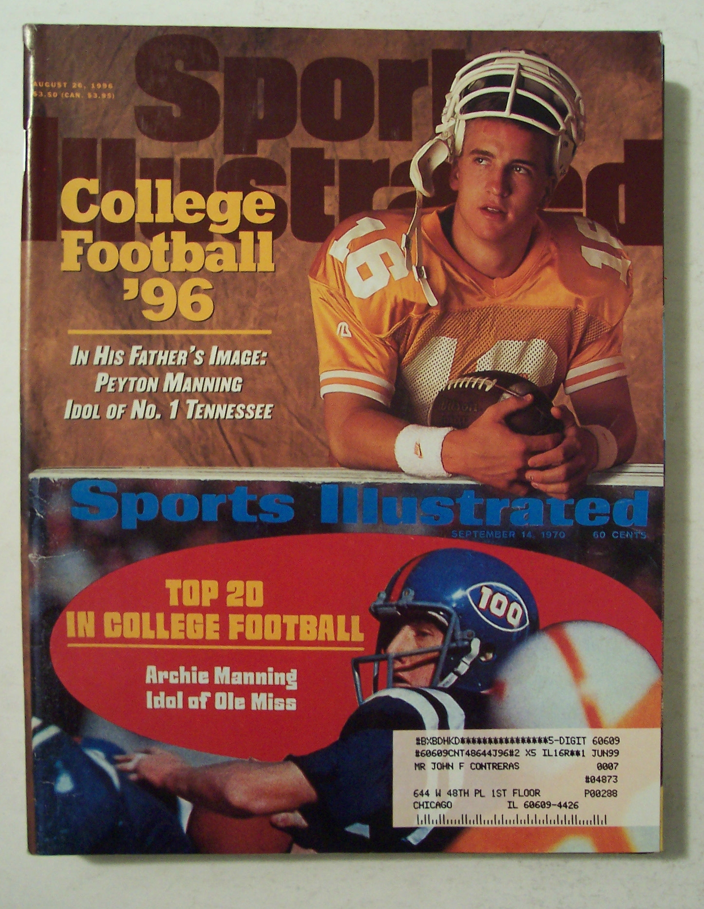 Sports Illustrated Magazine-Aug 26, 1996-Peyton Manning