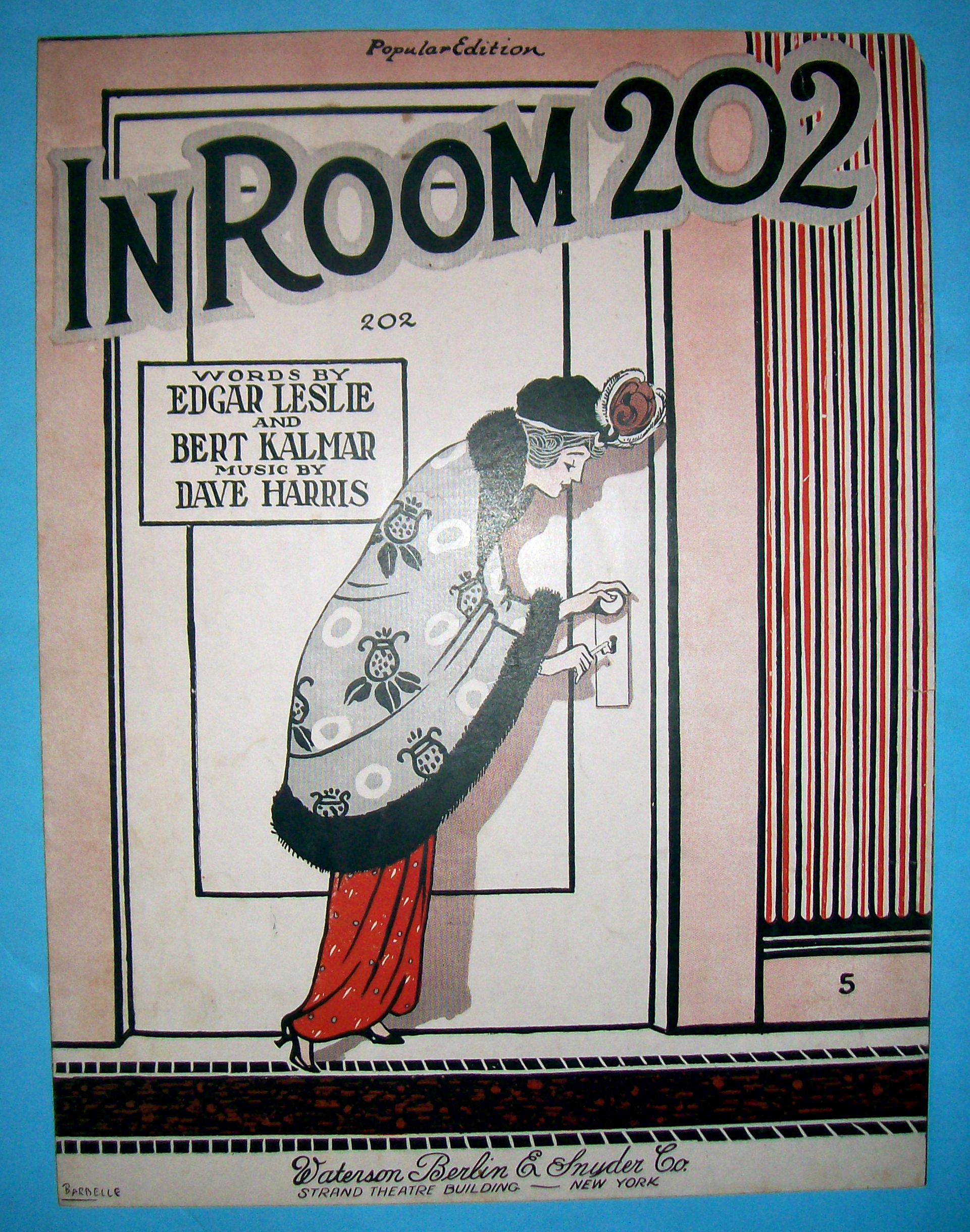 Sheet Music For 1919 In Room 202
