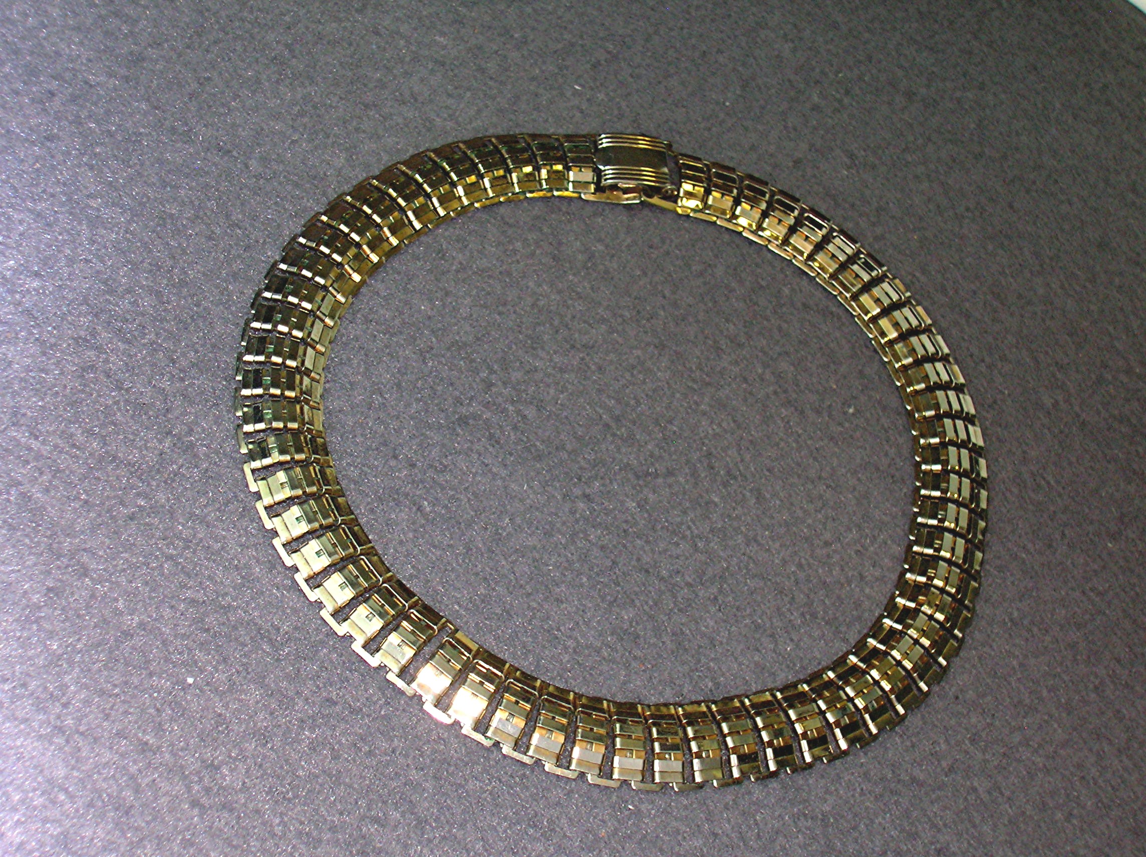 Necklace CORO Design Pat Pending Goldtone