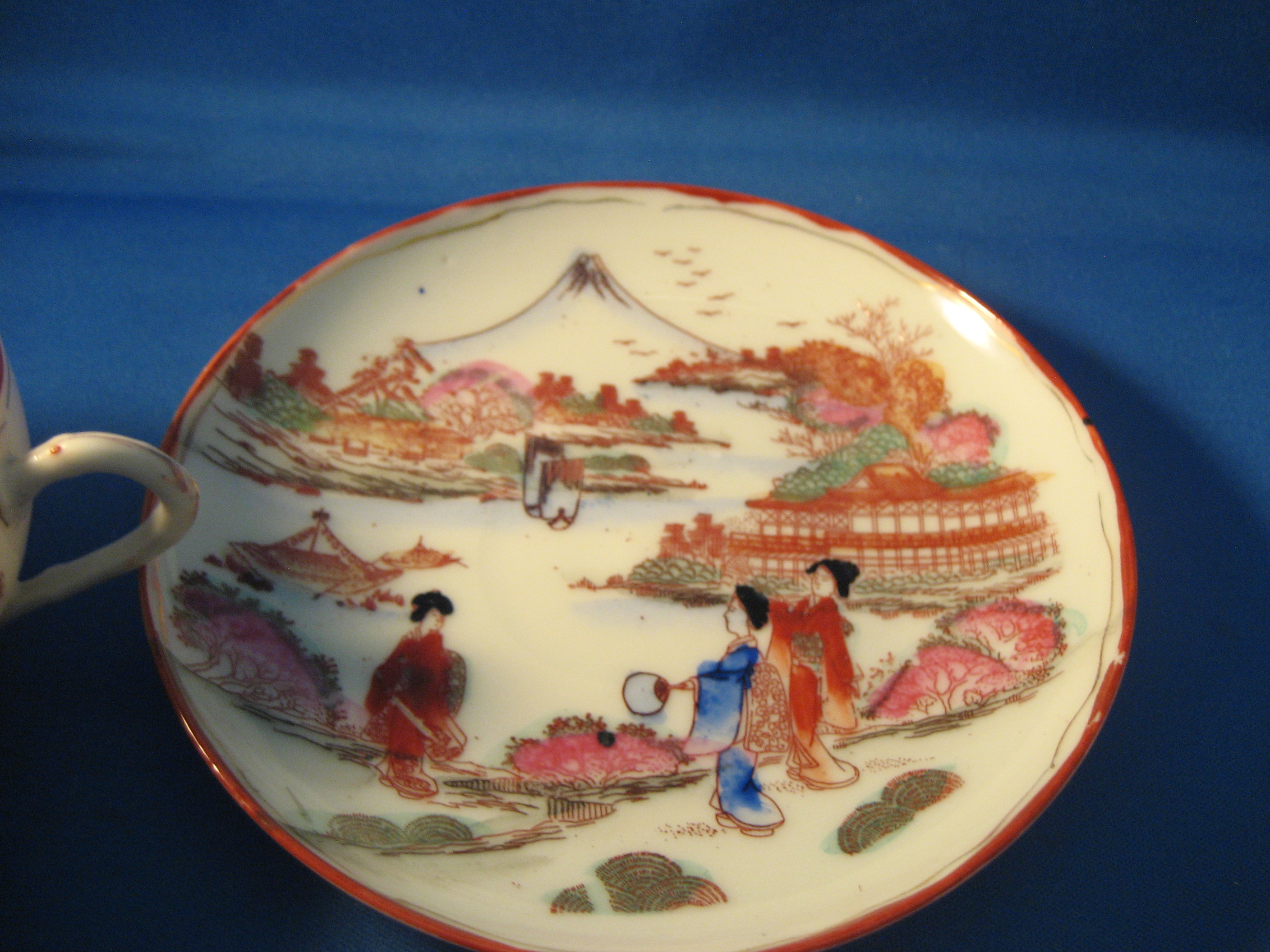 Very Old Geisha Girl Cup and Saucer Set