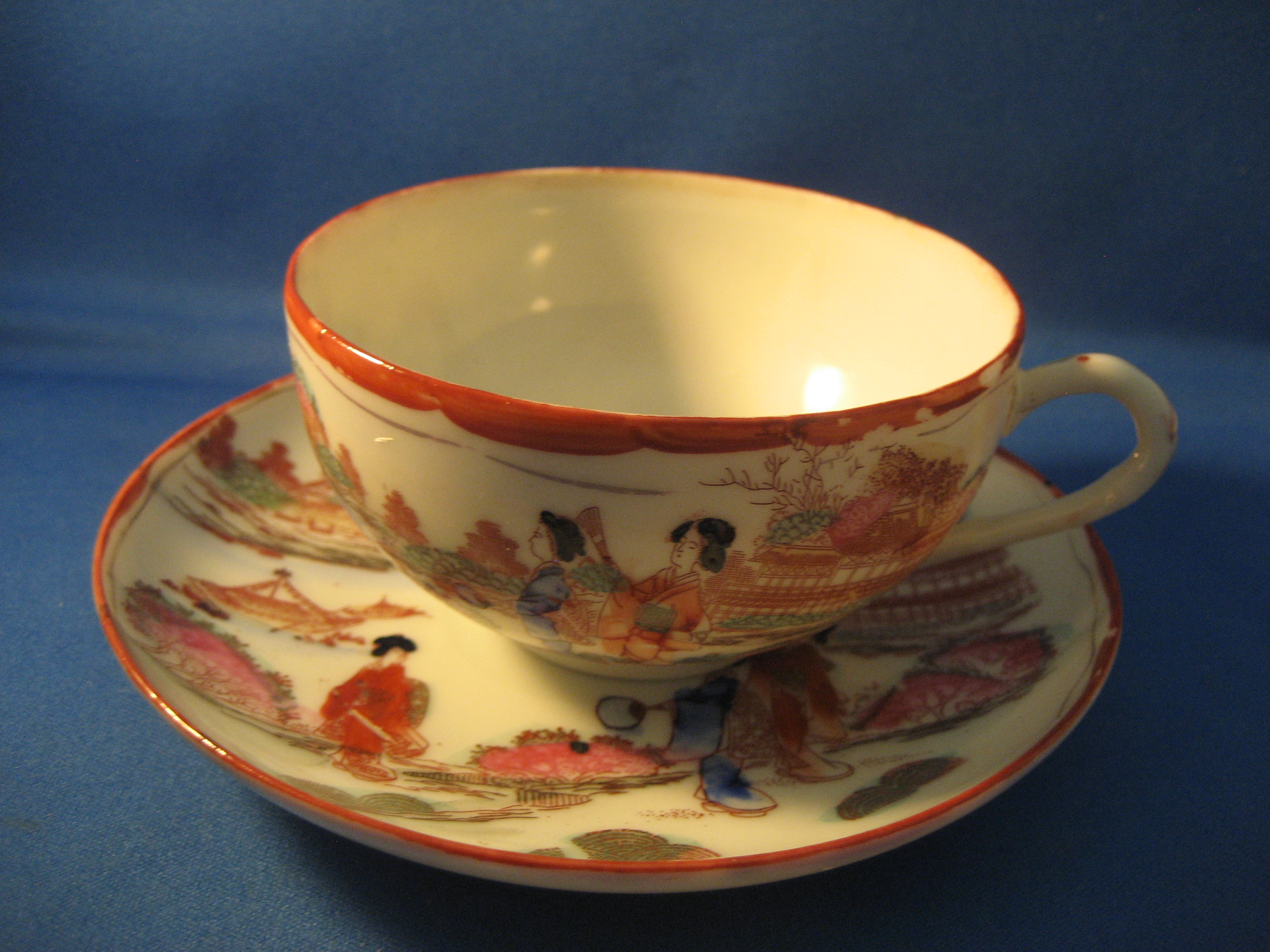 Very Old Geisha Girl Cup and Saucer Set