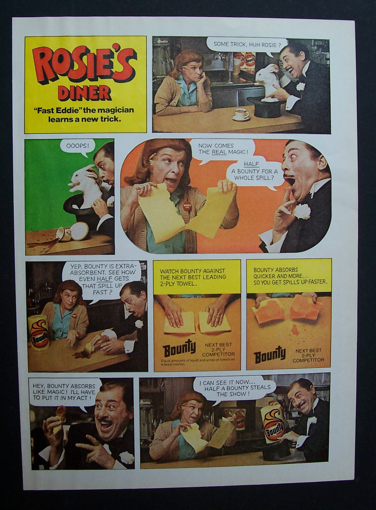 1978 Bounty Paper Towels with Rosie's Diner