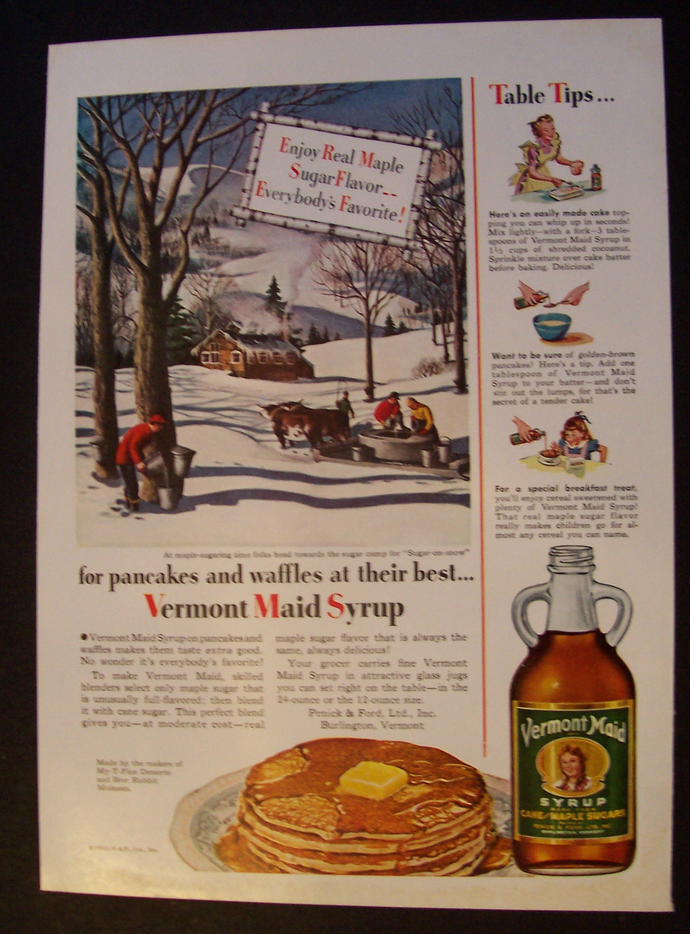 1951 Vermont Maid Syrup