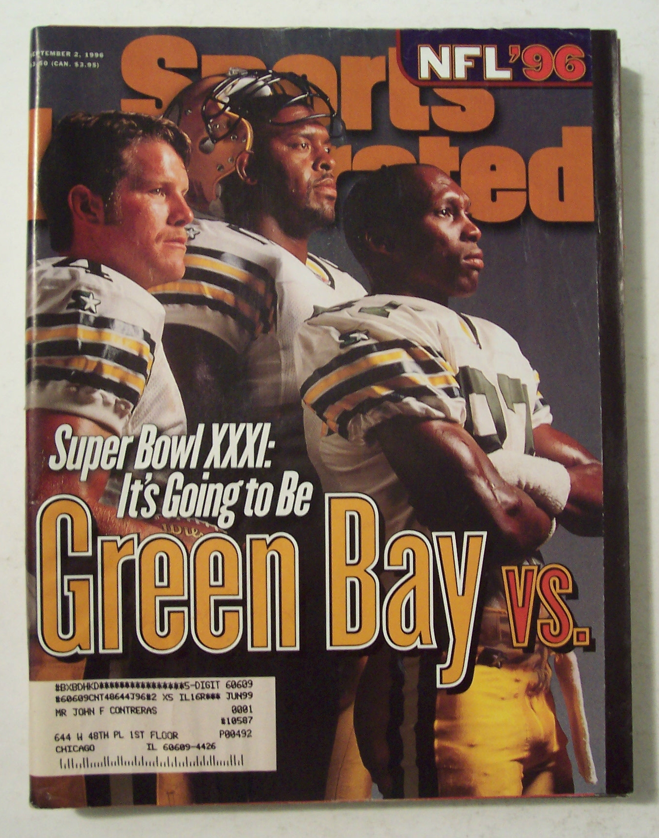 Sports Illustrated Magazine-Sep 2, 1996-Super Bowl XXXI