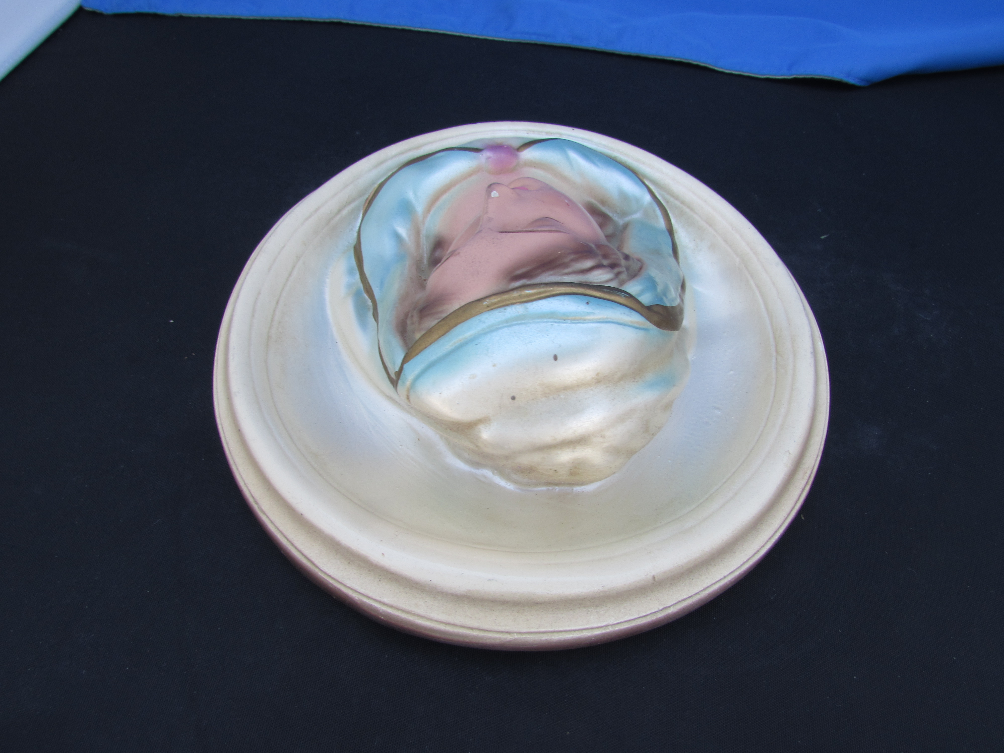 Virgin Mary Madonna Chalkware Wall Plaque