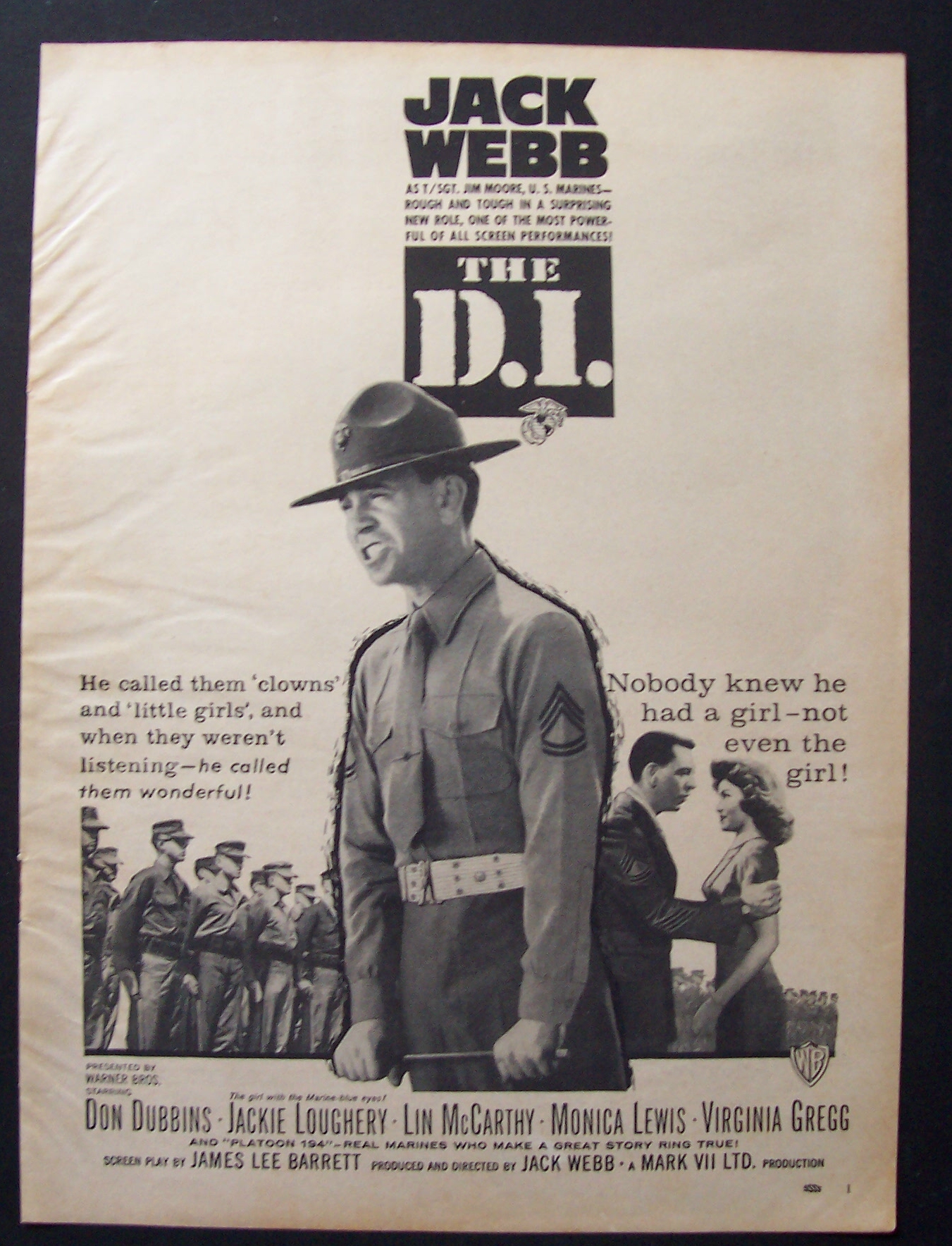 1957  Movie  Ad  for  The  D.  I.
