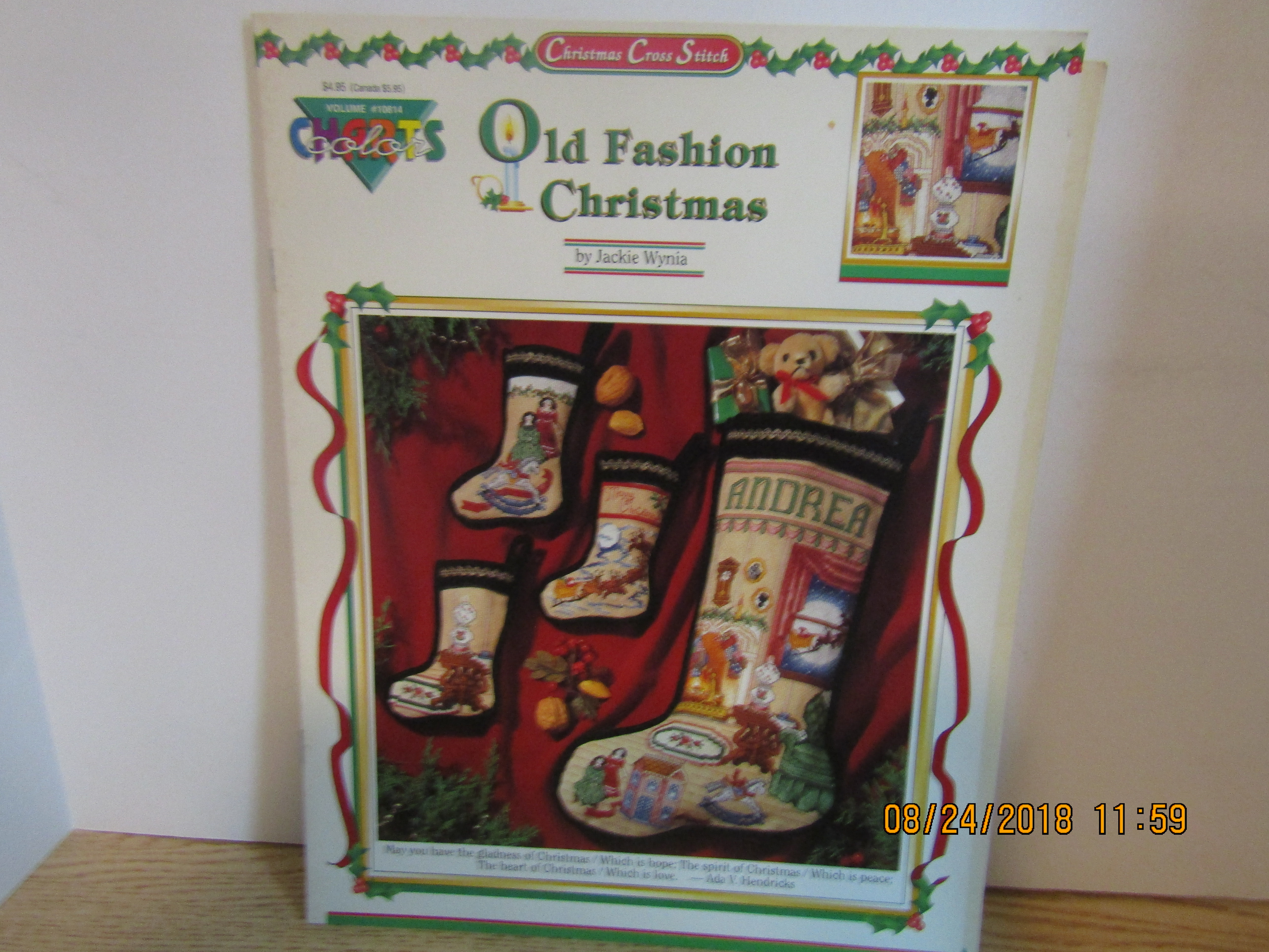 Color Charts Cross Stitch Old Fashion Christmas #10814