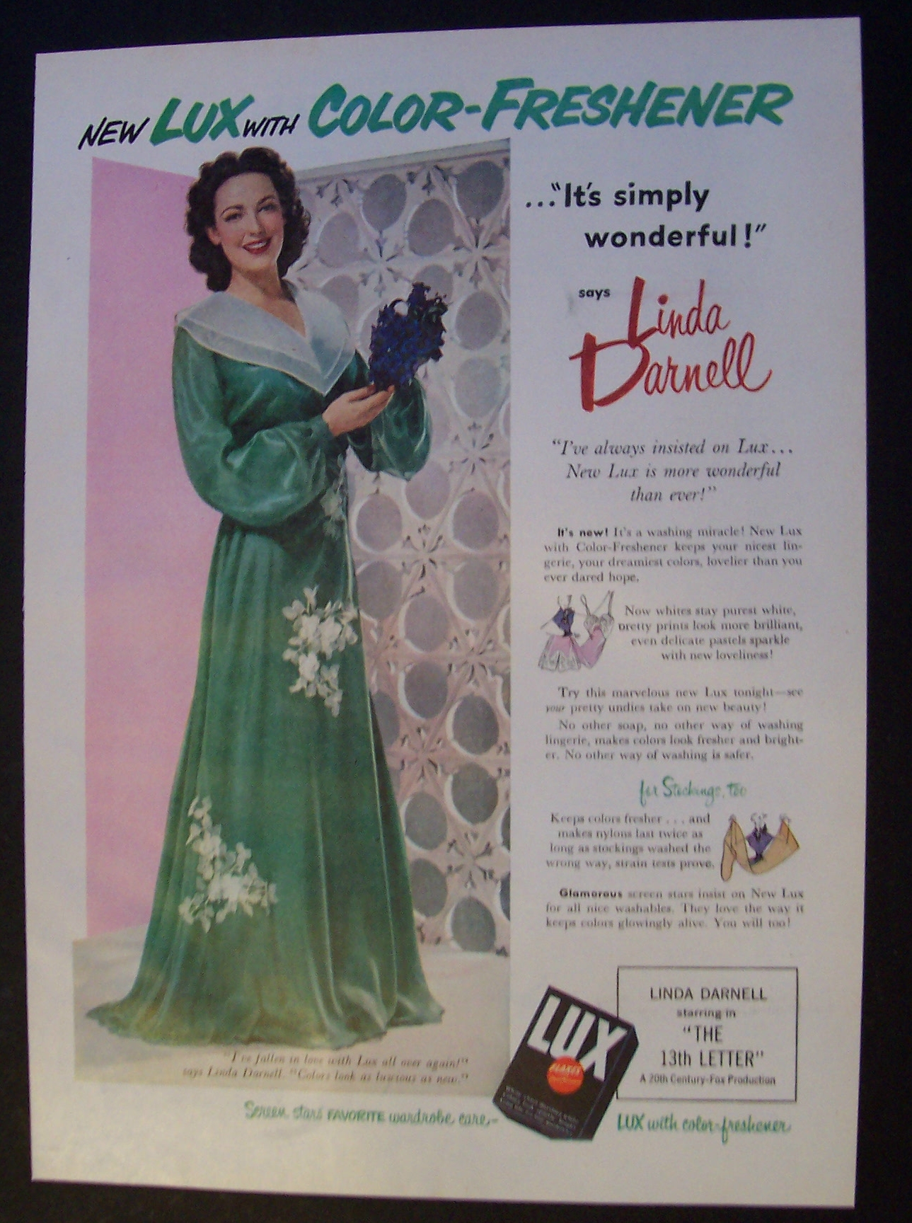 1951  Lux  Soap  with  Linda  Darnell