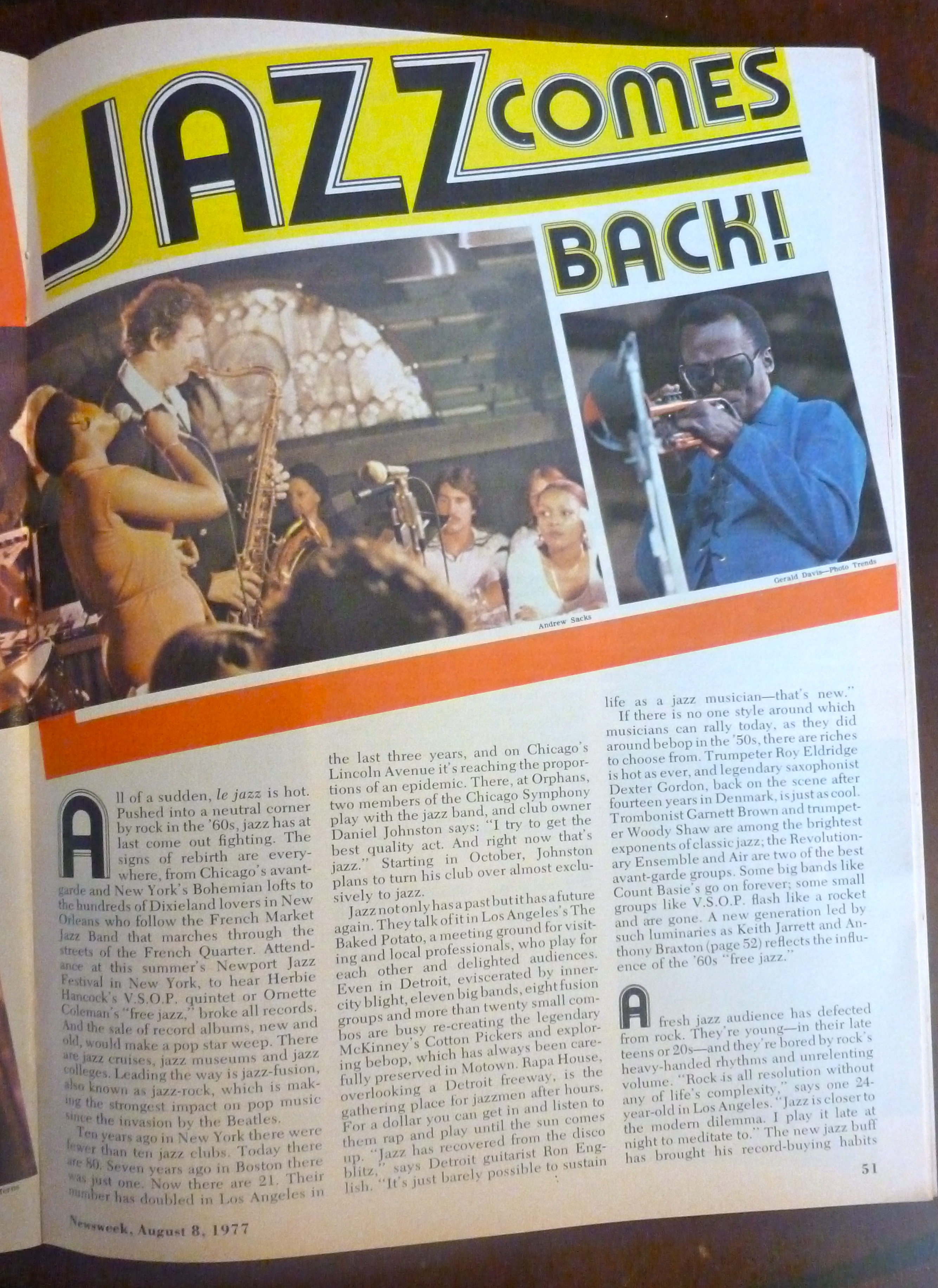Newsweek Magazine-August 8, 1977-Jazz Comes Back