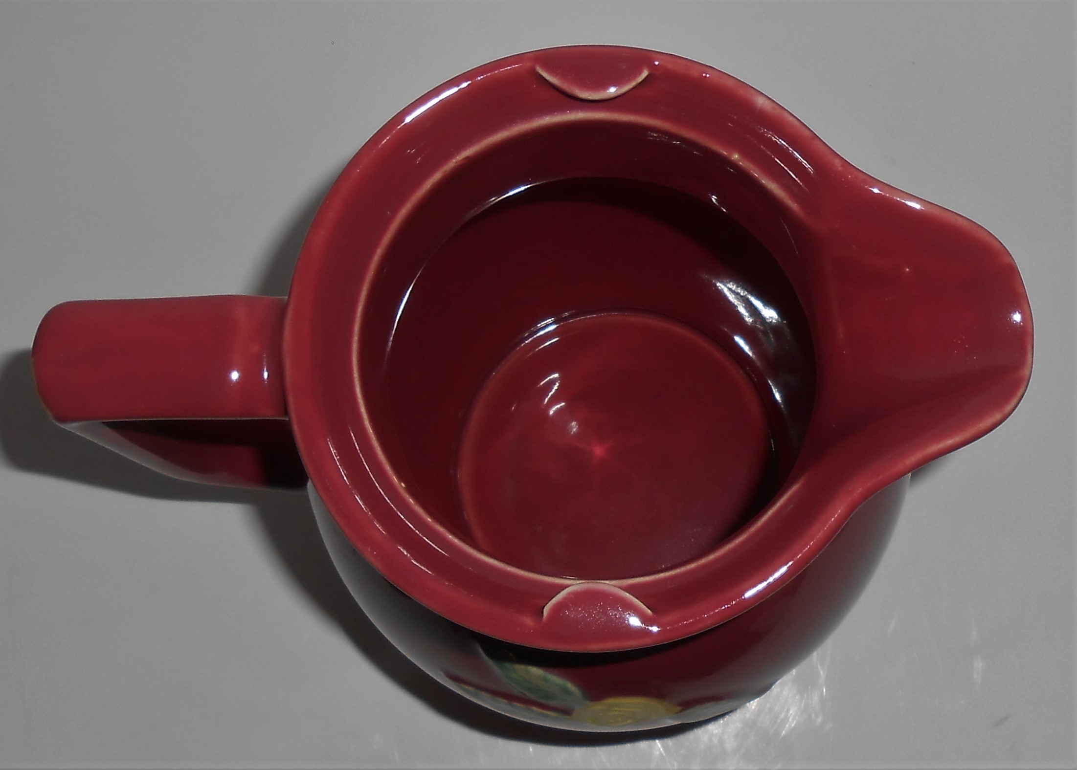 Coors Pottery Rosebud Large Red Covered Pitcher
