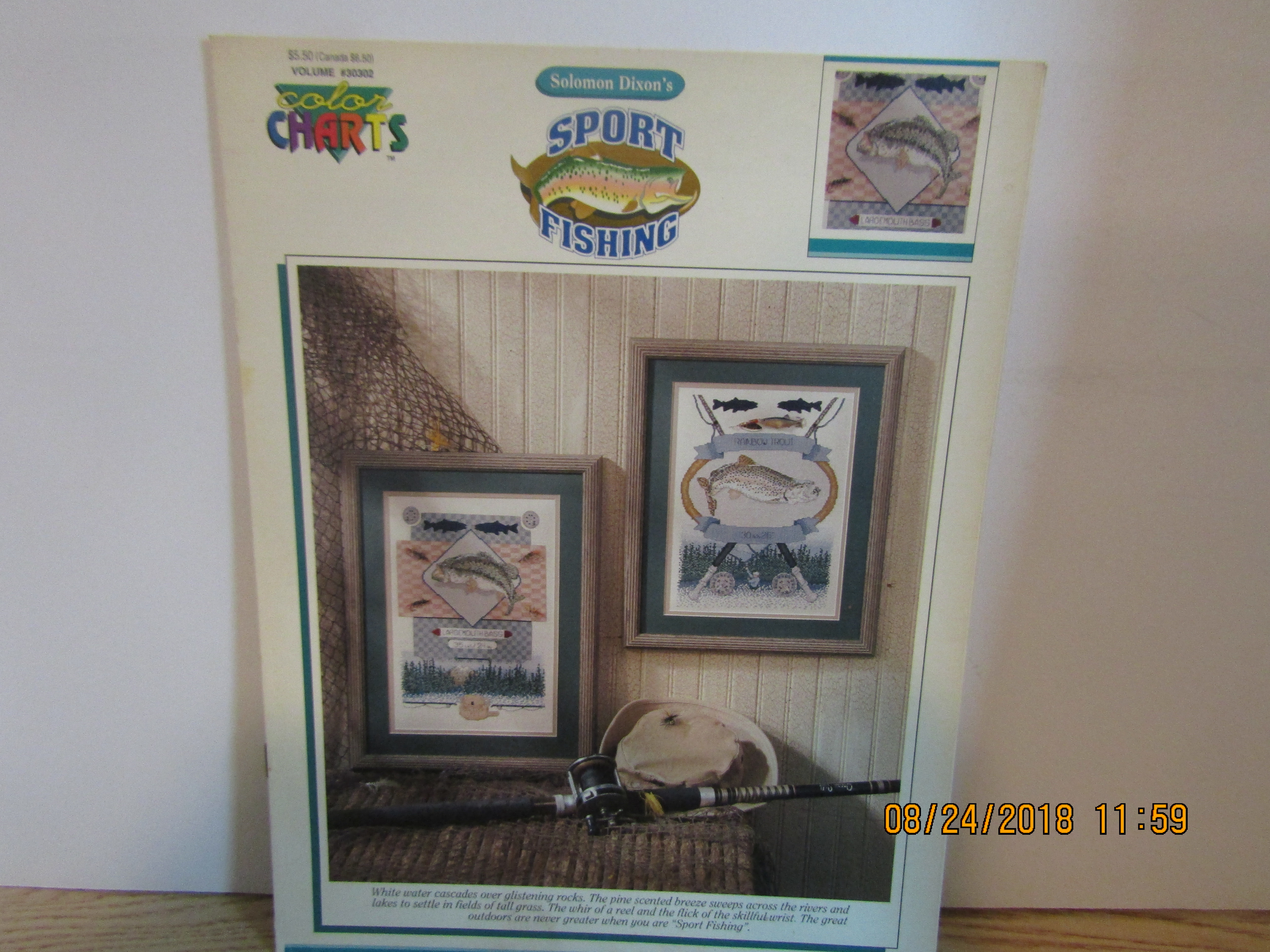 Color Charts Cross Stitch Sport Fishing #30302