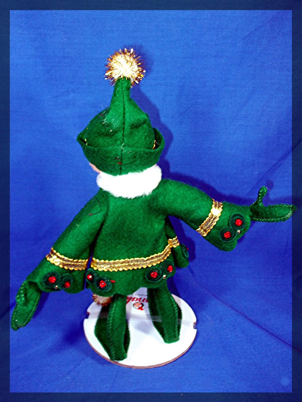 Christmas Annalee Elf Tag & Stand 2008